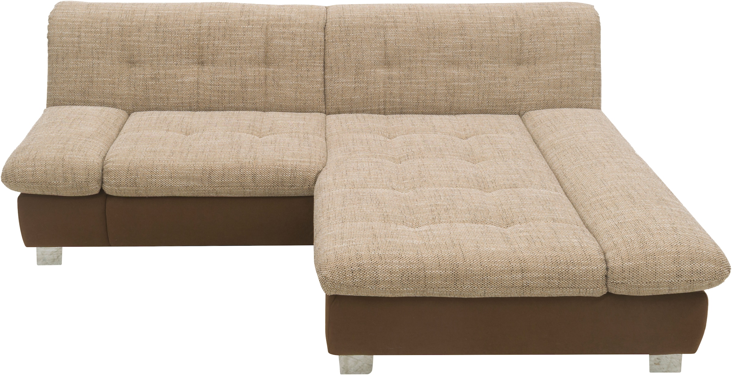 DOMO collection Ecksofa »100031 kompakte Stellmaße, komfortabel und bequem, L-Form«, wahlweise mit Bettfunktion und Armteilverstellung. Breite 234cm