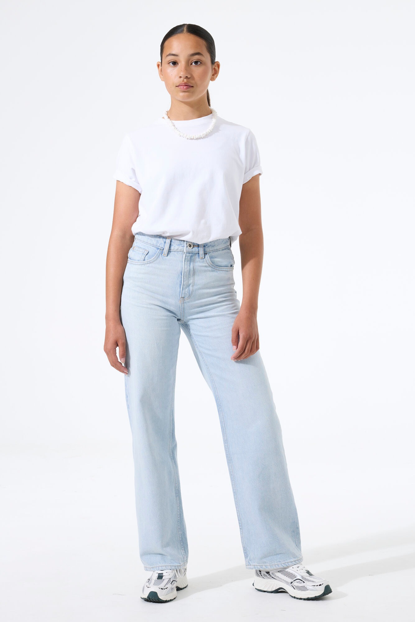 Garcia Ilvy Wide Leg Jeans Bleached 14 Years 3