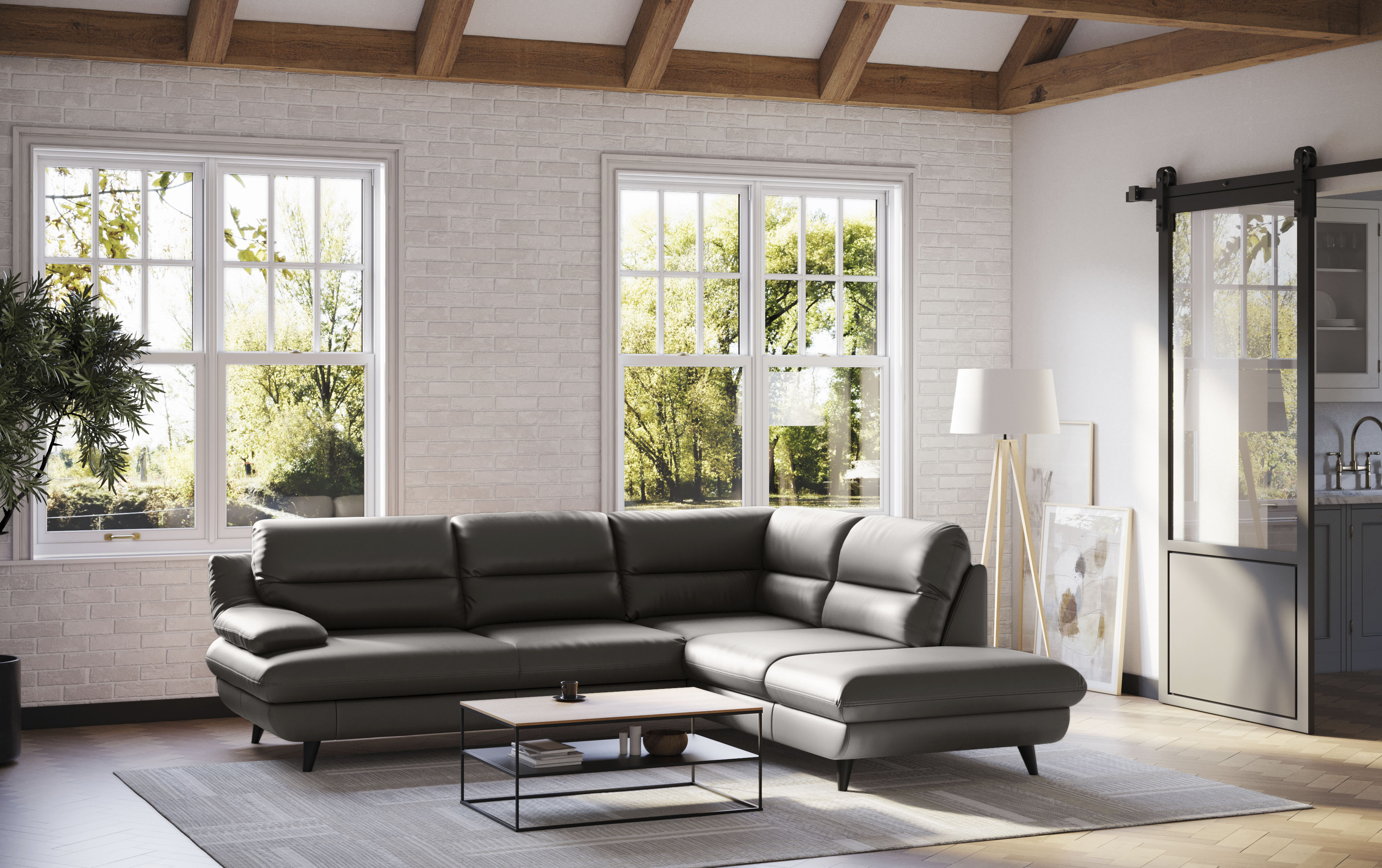 COTTA Ecksofa "Pike L-Form, B: 266 cm" optional Schlaffunktion & Bettkasten