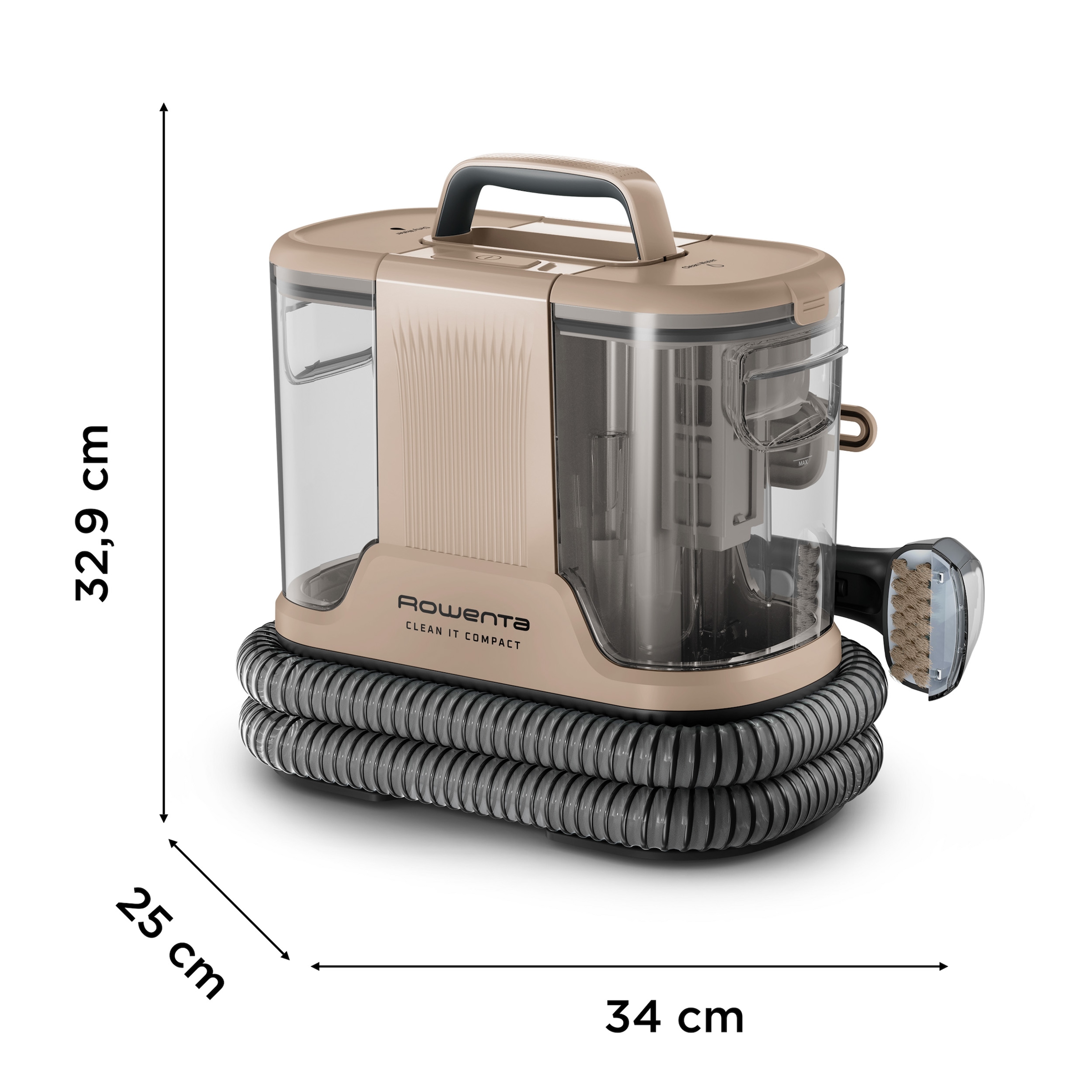 Rowenta Teppichreinigungsgerät »Clean it, tragbarer Fleckenreiniger, austauschbare Reinigungsköpfe« kompakt und leicht, beseitigt schnell und effizient Flecken, IN3010