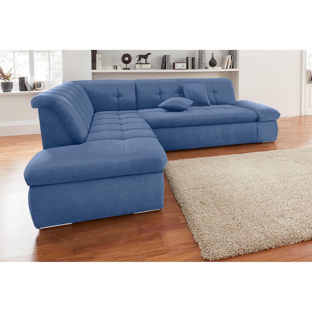 DOMO collection Ecksofa »NMoric incl. Zierkissen B/T/H: 273/216/80 cm«