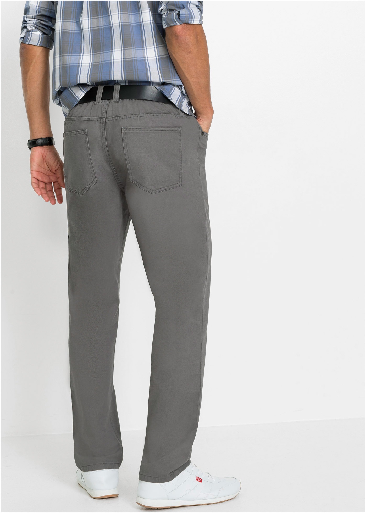 Thumbnail - bonprix Schlupfhose "Regular Fit Schlupfhose mit Komfortbund, Straight (2er Pack)" aus Baumwolle, Regular Fit, mit Komfo...