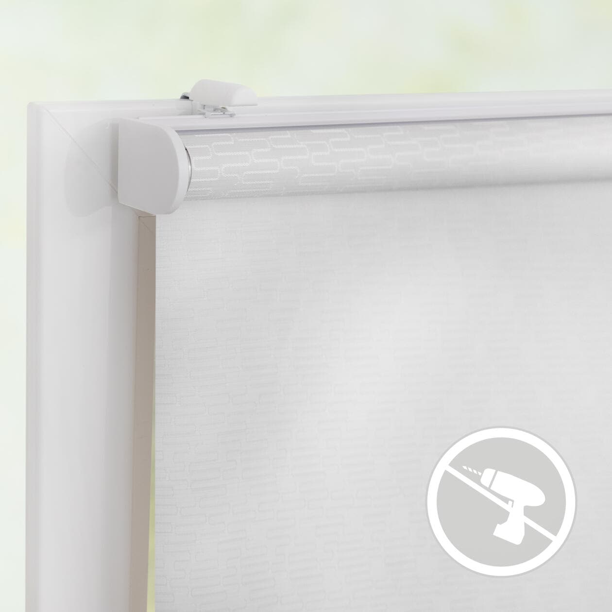 LICHTBLICK ORIGINAL Rollo »Klemmfix, ohne Bohren«, blickdicht, Blendschutz-Sichtschutz, mit Bohren/ohne Bohren, freihängend, Steuerbar mit Bluetooth-App, integrierter Elektromotor und Akku