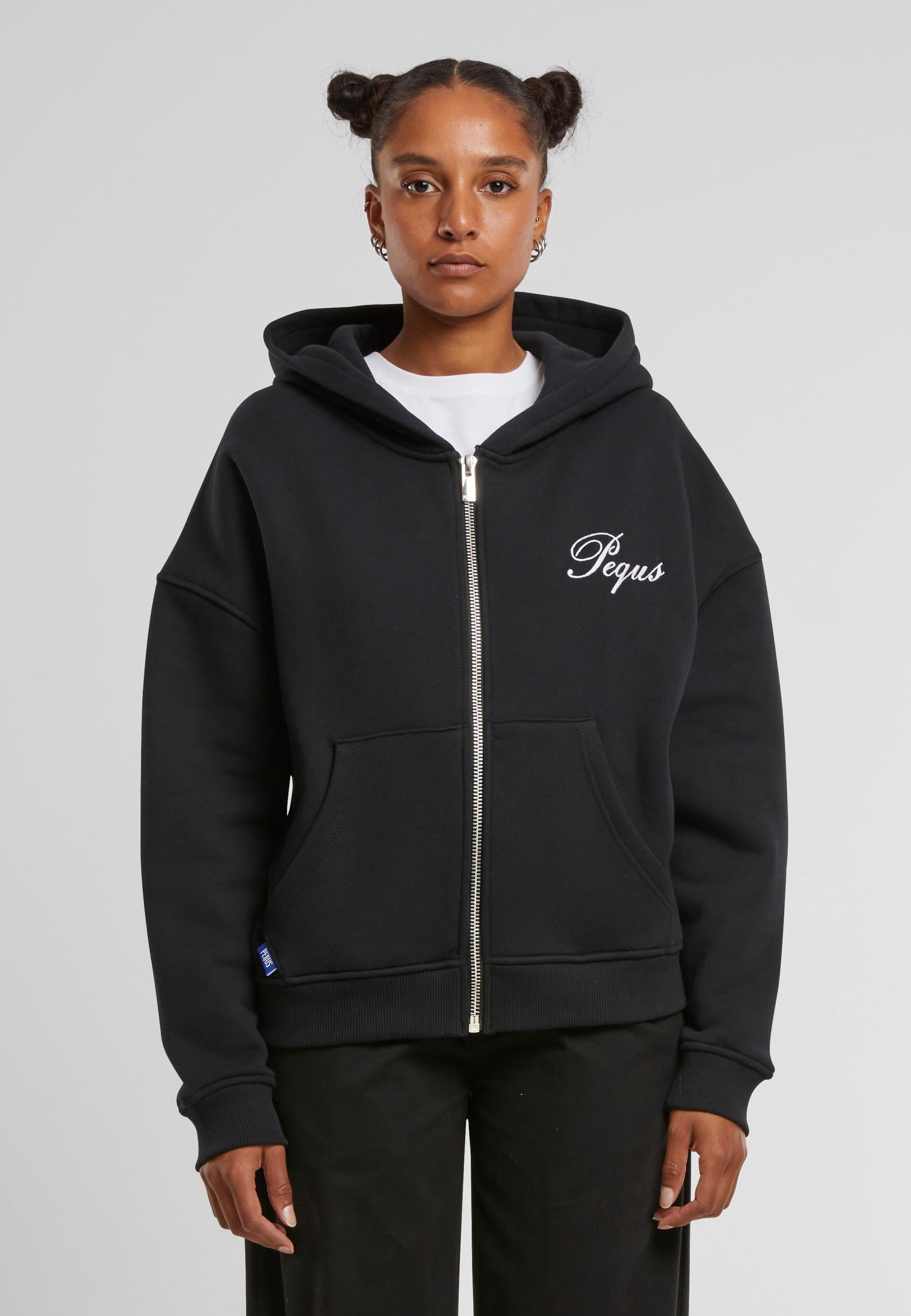 PEQUS Sweatjacke »PEQUS PEQUS Cropped Handwritten Logo Zip Hoodie«