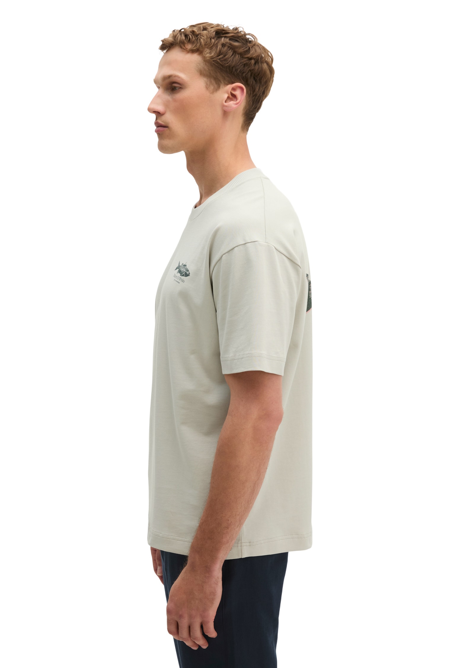 Marc O'Polo T-Shirt »mit Fisch-Rückenprint«