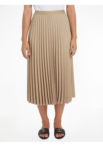 TOMMY HILFIGER Plisseerock »FLUID TWILL PLEATED midi ...