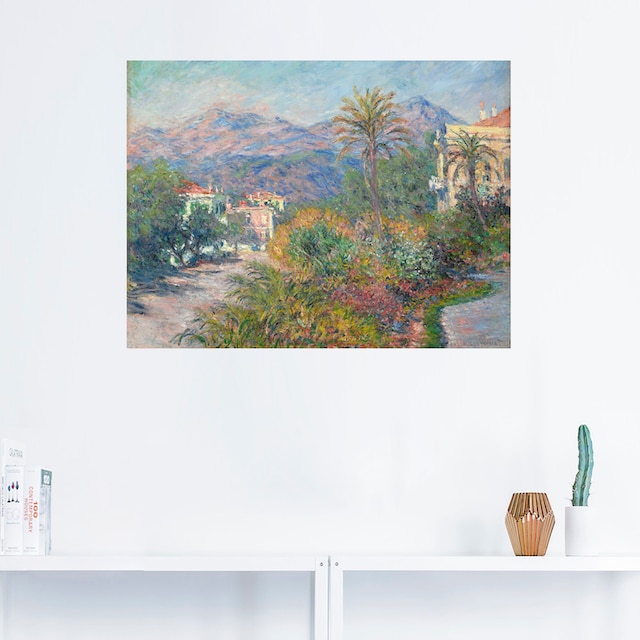 Artland Wandbild »Strada Romana in Bordighera. 1884«, Europa, (1 St.), als  Leinwandbild, Wandaufkleber oder Poster in versch. Größen kaufen | BAUR