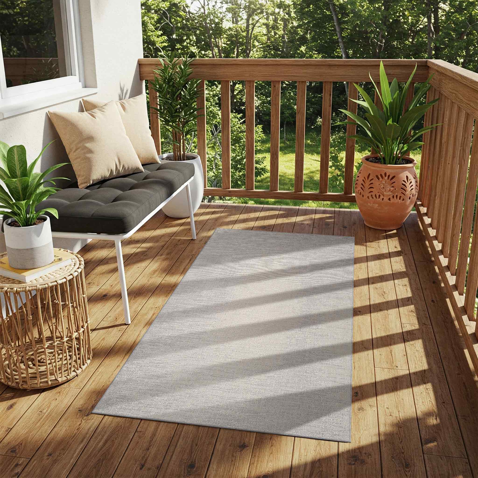 Livabliss Teppich »BONG« rechteckig 5 mm Höhe In- & Outdoorteppich, Wetterfest, Boho-Teppich für Balkon, Terrasse