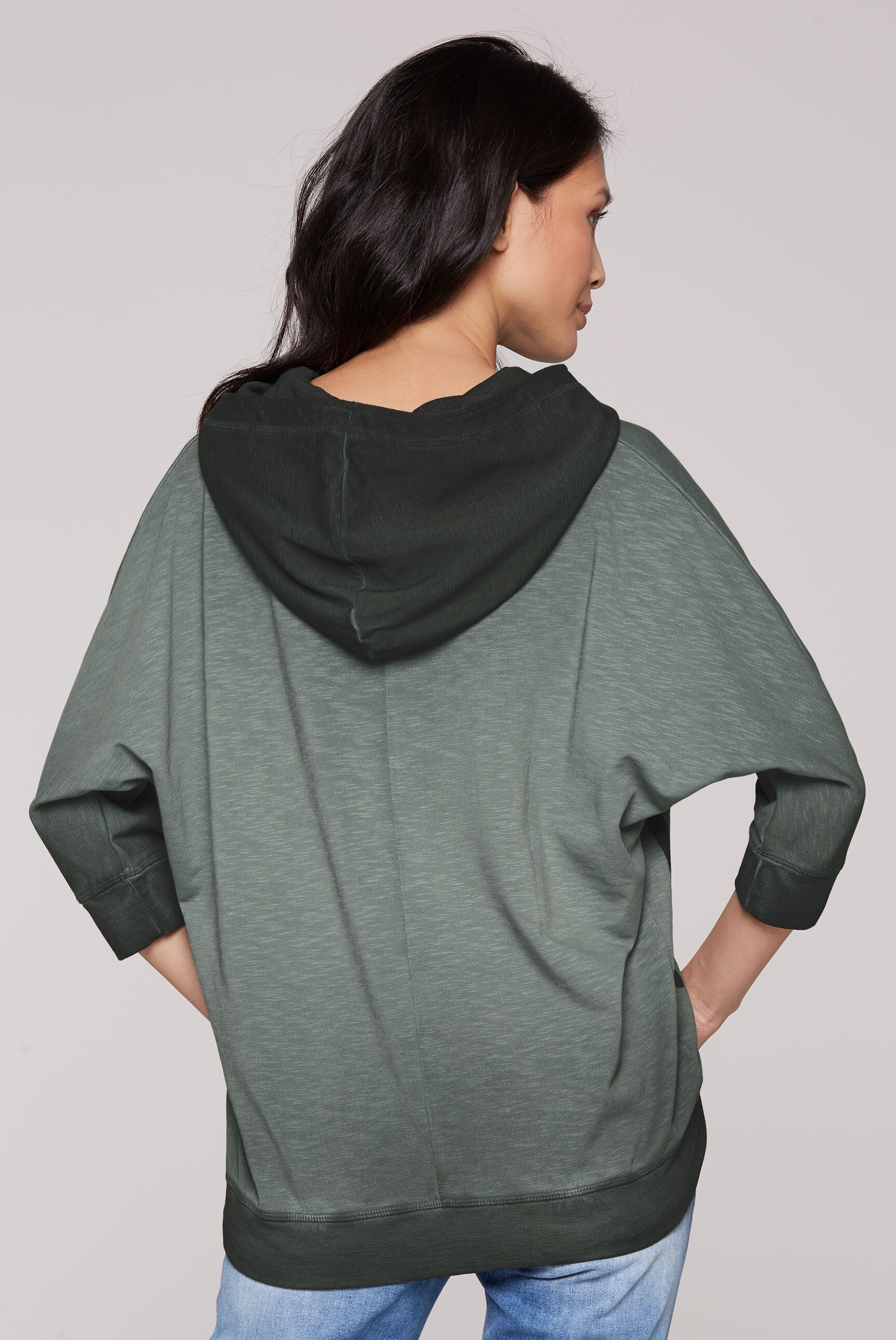 SOCCX Kapuzensweatshirt, mit Fledermausärmeln