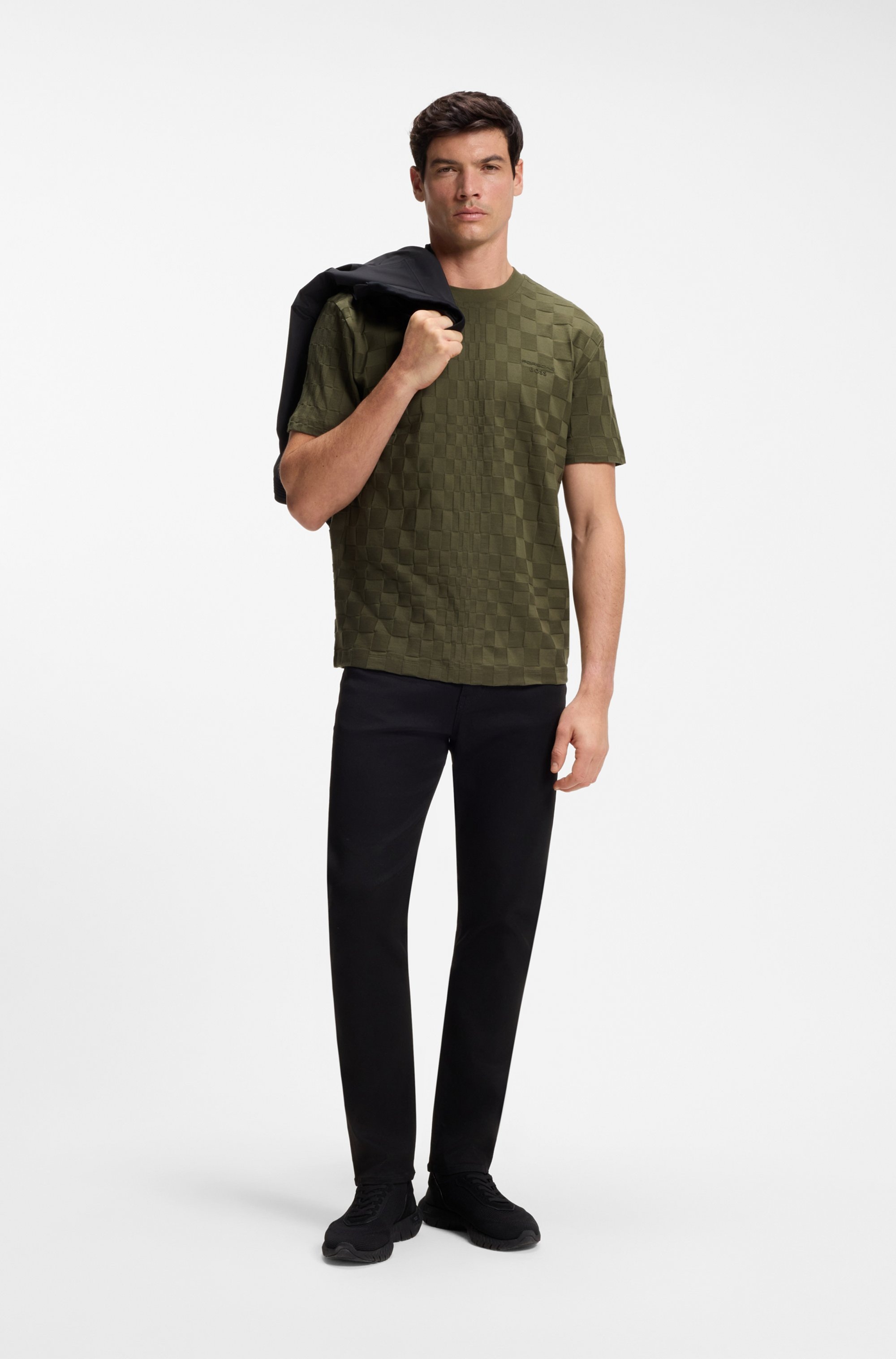 T-Shirt BOSS GREEN "Porsche Spirit 70 Capsule Collection", Damen, Gr. XL, open grün347, Single Jersey, Obermaterial: 100% Baumwolle, unifarben, relaxed fit normal, Rundhals, abgesteppte Kante, Shirts T-Shirt, Premium Herrenmode Limited 2
