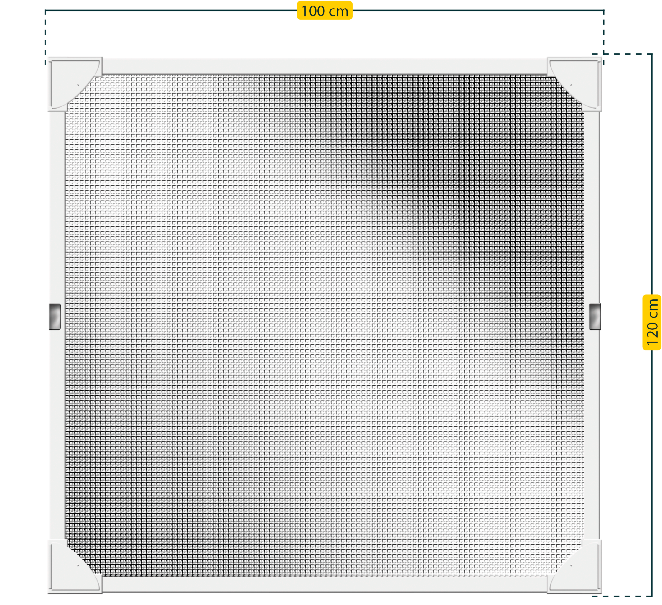 SCHELLENBERG Insektenschutz-Fensterrahmen »Magnetrahmen mit reflektierendem Gewebe für Fenster«, Insektenschutz Reflection, ohne bohren, kürzbar, 100 x 120 cm, weiß