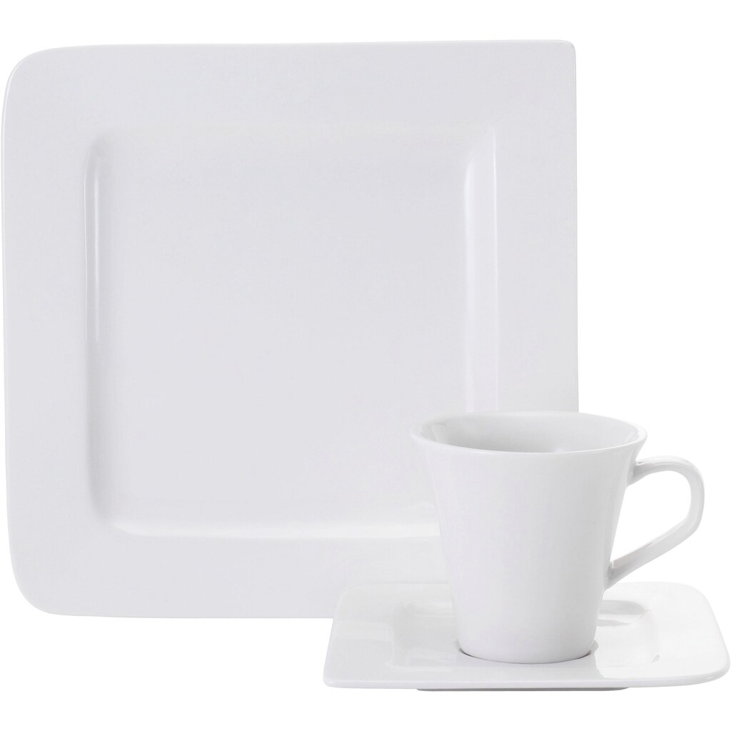 van Well Kaffeeservice »Perla«, (Set, 18 tlg.), eckige Form