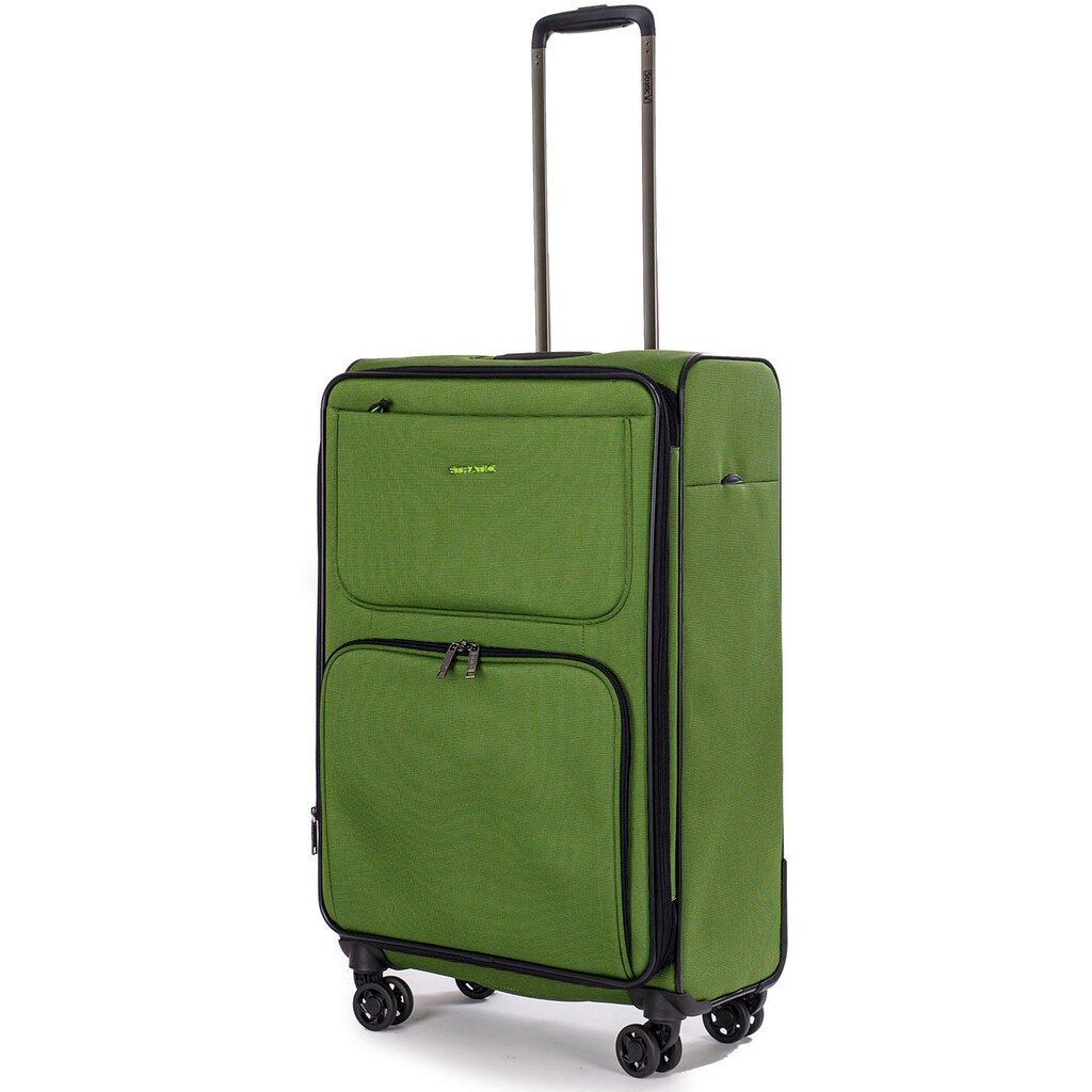 Stratic Weichgepäck-Trolley »Bendigo Light + M, green«, 4 Rollen, mit NFC-Chip