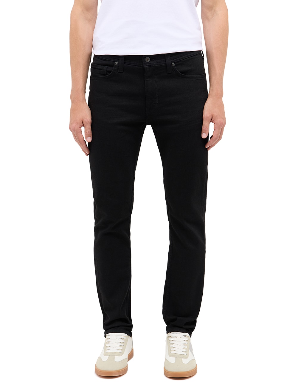 MUSTANG Herren Slim-fit-Jeans "Herren Style Vegas Slim", schwarz, Gr. 31, unifarben, Denim/Jeans, 92% Baumwolle, 6% Elastomultiester, 2% Elasthan,