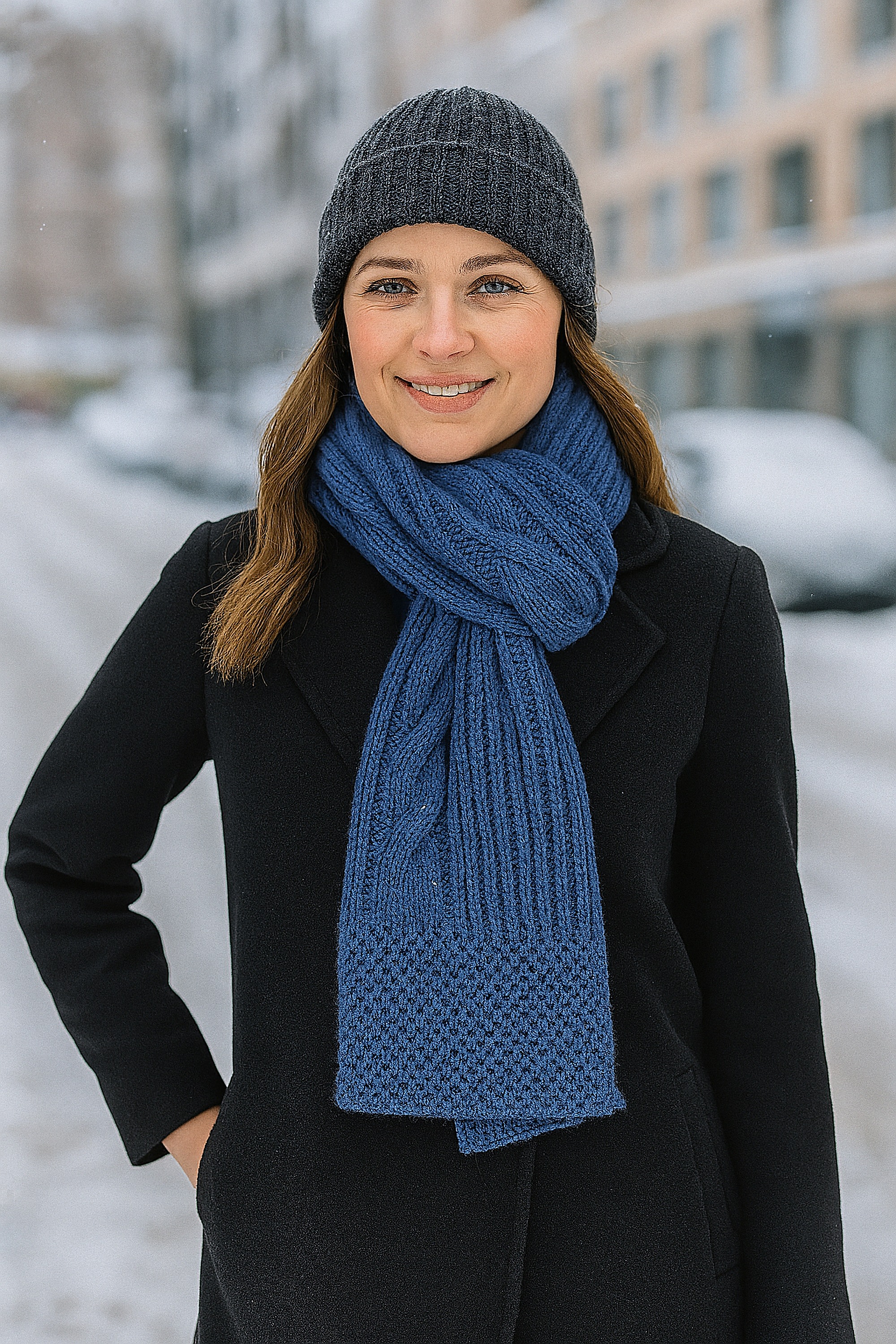 COLLEZIONE ALESSANDRO Strickschal »Warm«, mit Zopfmuster und dezentem Glitzer