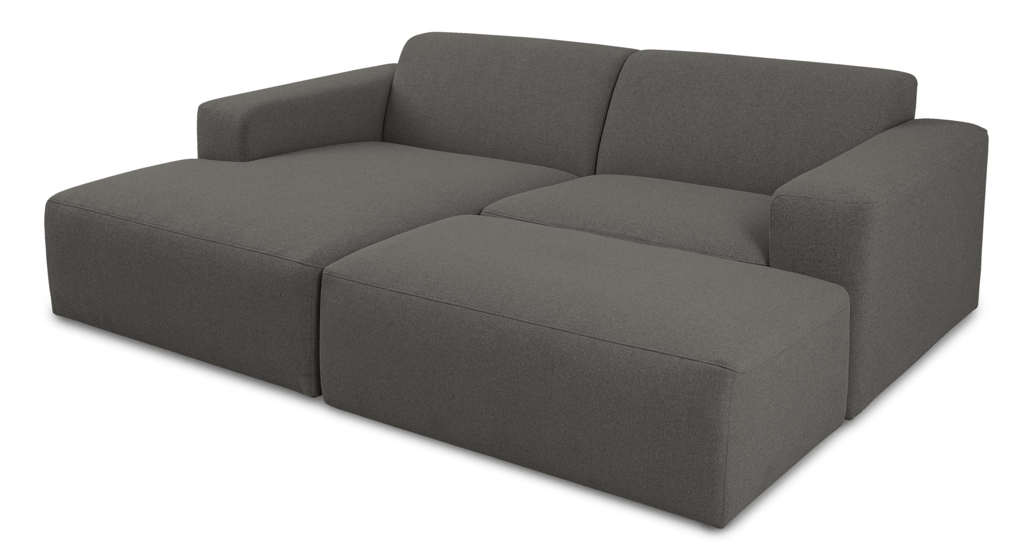 INOSIGN Ecksofa »Koa,228cm, L-Form, Modulsofa, Webstoff, Cord, Struktur«, Designsofa, Set, Hocker inklusive, weicher Lounge-Sitzkomfort