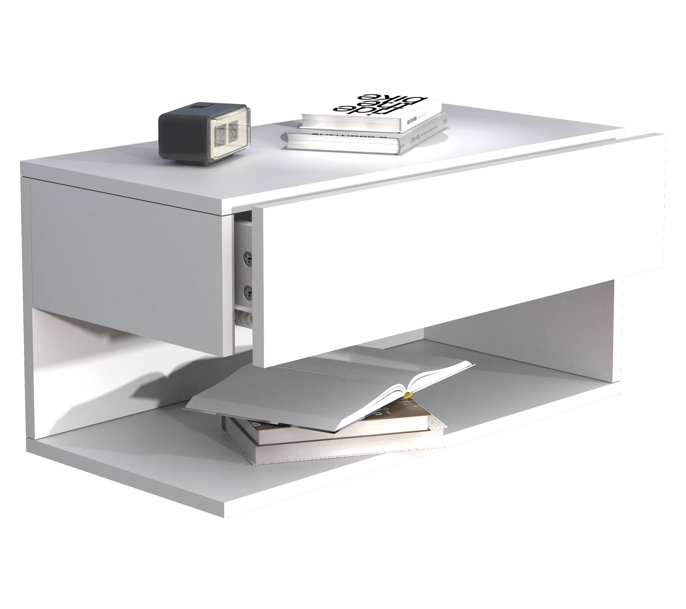 VCM Nachttisch "Wandschublade Wand Hänge Nachttisch Usal XL 60cm" 1 Stk. tlg.