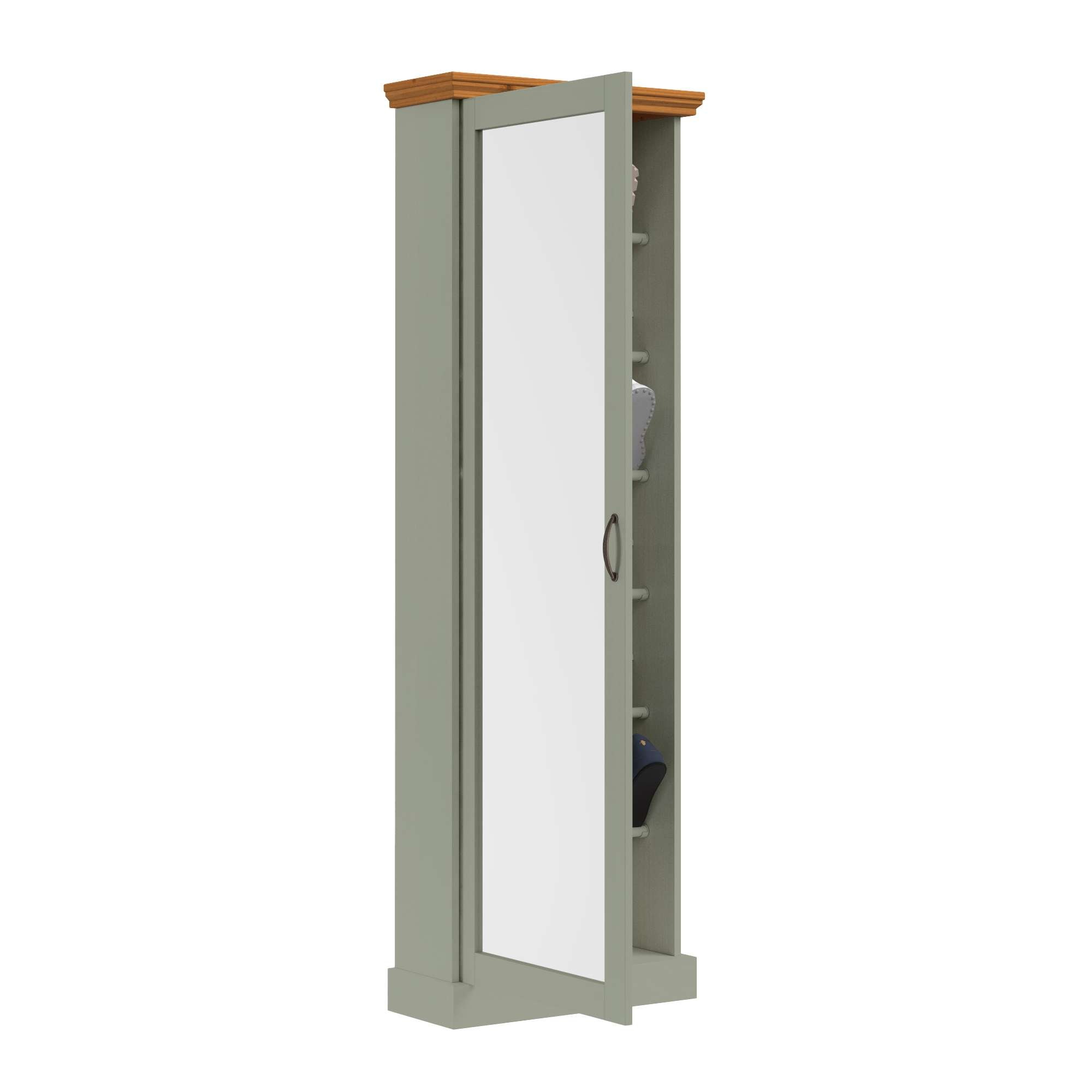 Home affaire Schuhschrank »Selma«, mit Spiegeltür u. 6 Schuhreihen, Breite 60 cm, Höhe 180 cm