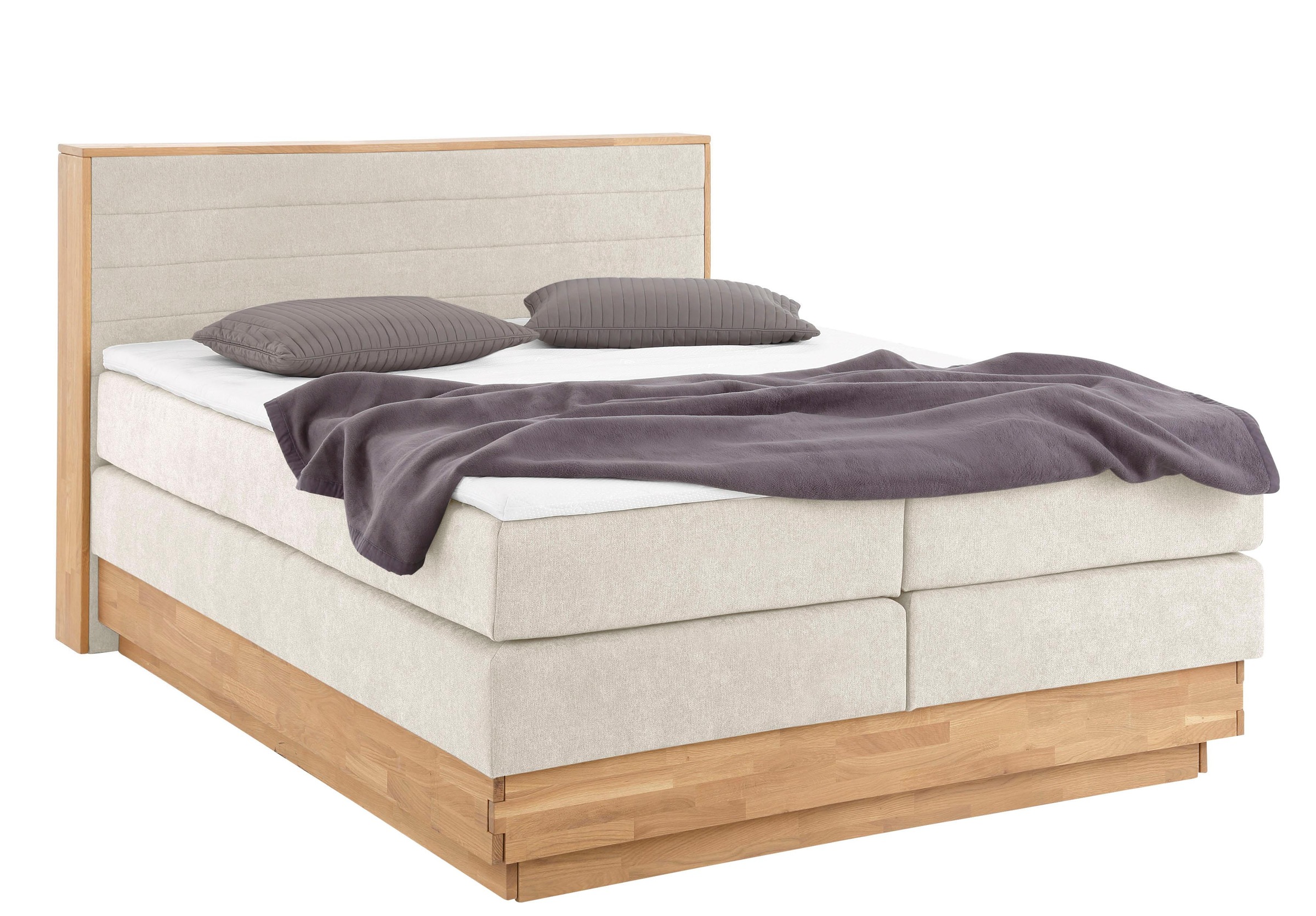 Home affaire Boxspringbett "Cavan" Eiche, inkl. Bettkasten & Topper, versch günstig online kaufen