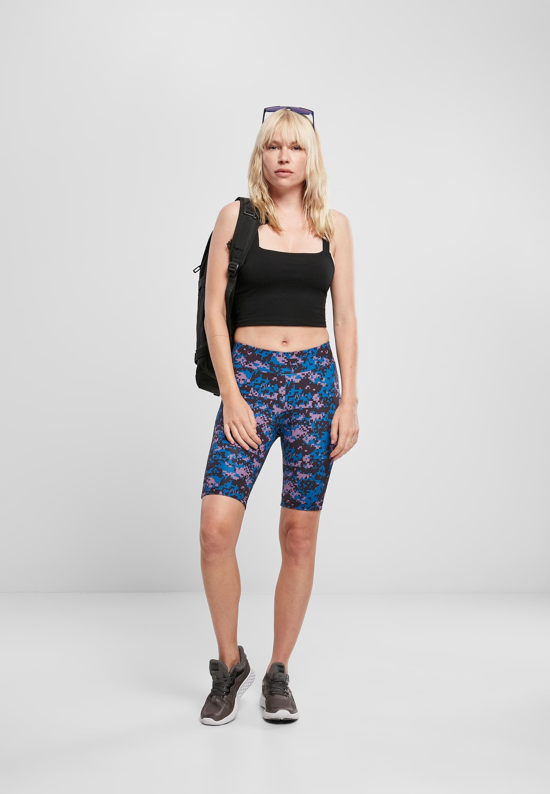 URBAN CLASSICS Stoffhose »Urban Classics Damen Ladies High Waist Camo Tech Cycle Shorts«, (1 tlg.)