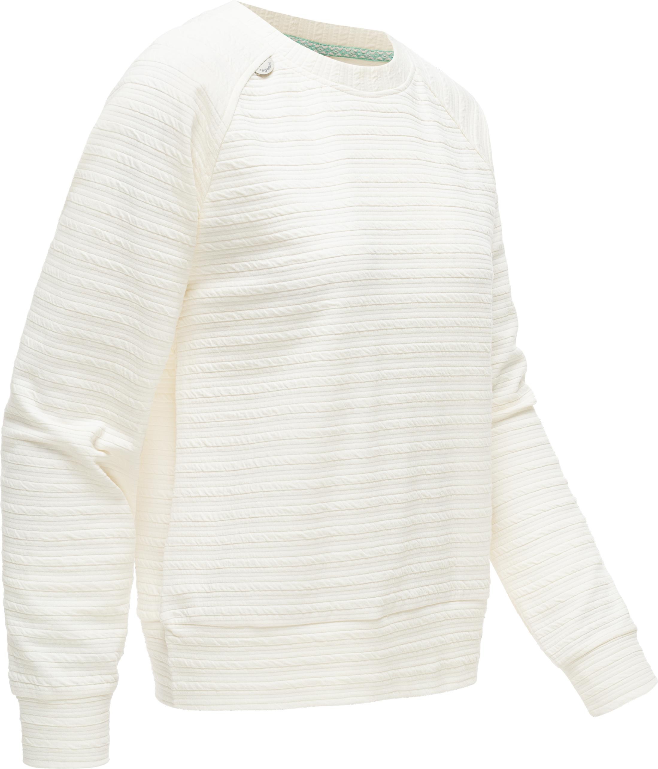 Ragwear Rundhalspullover "Joann Crepe" Leichter Pullover mit gestreifter Pr günstig online kaufen