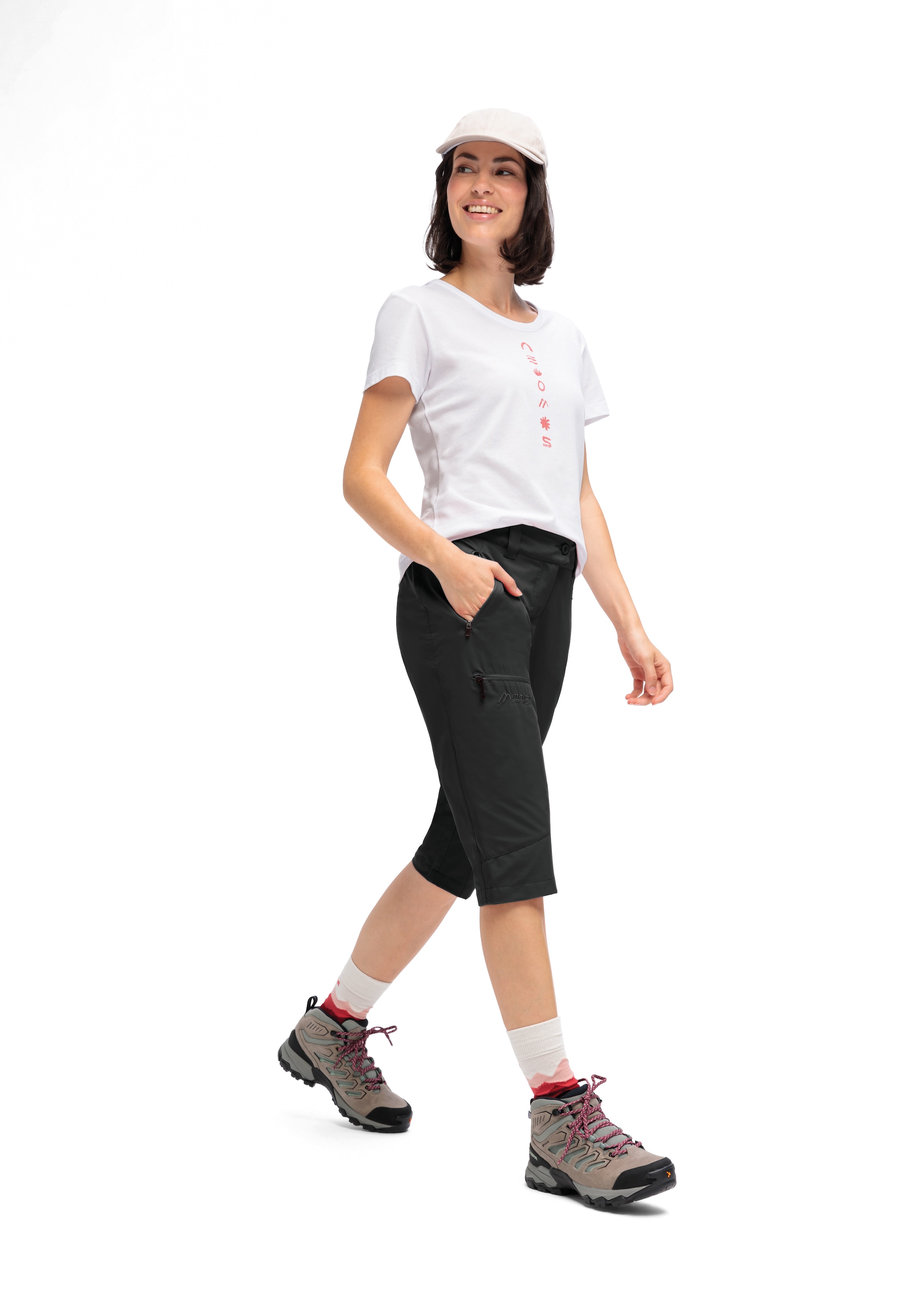Maier Sports Outdoorhose »Lulaka Capri Loop«, Damen Wanderhose, elastische Funktionshose mit 3 Taschen, Regular Fit