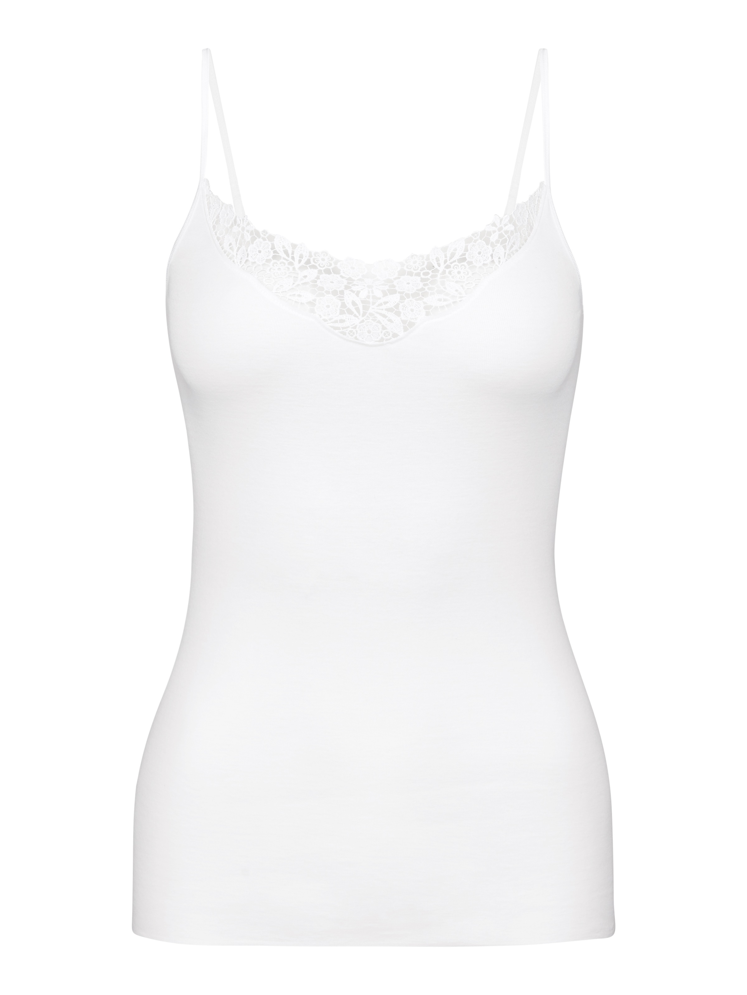 CALIDA Spaghettitop "Feminin Sense", mit Spitzen-Einsatz, Pure Cotton, tief günstig online kaufen