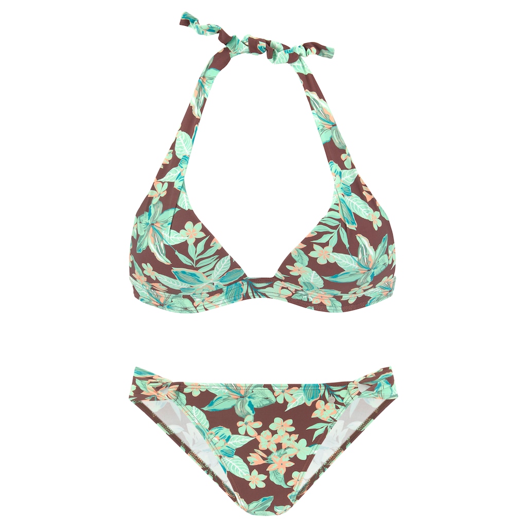 s.Oliver Triangel-Bikini (2er-Pack) Florales Design