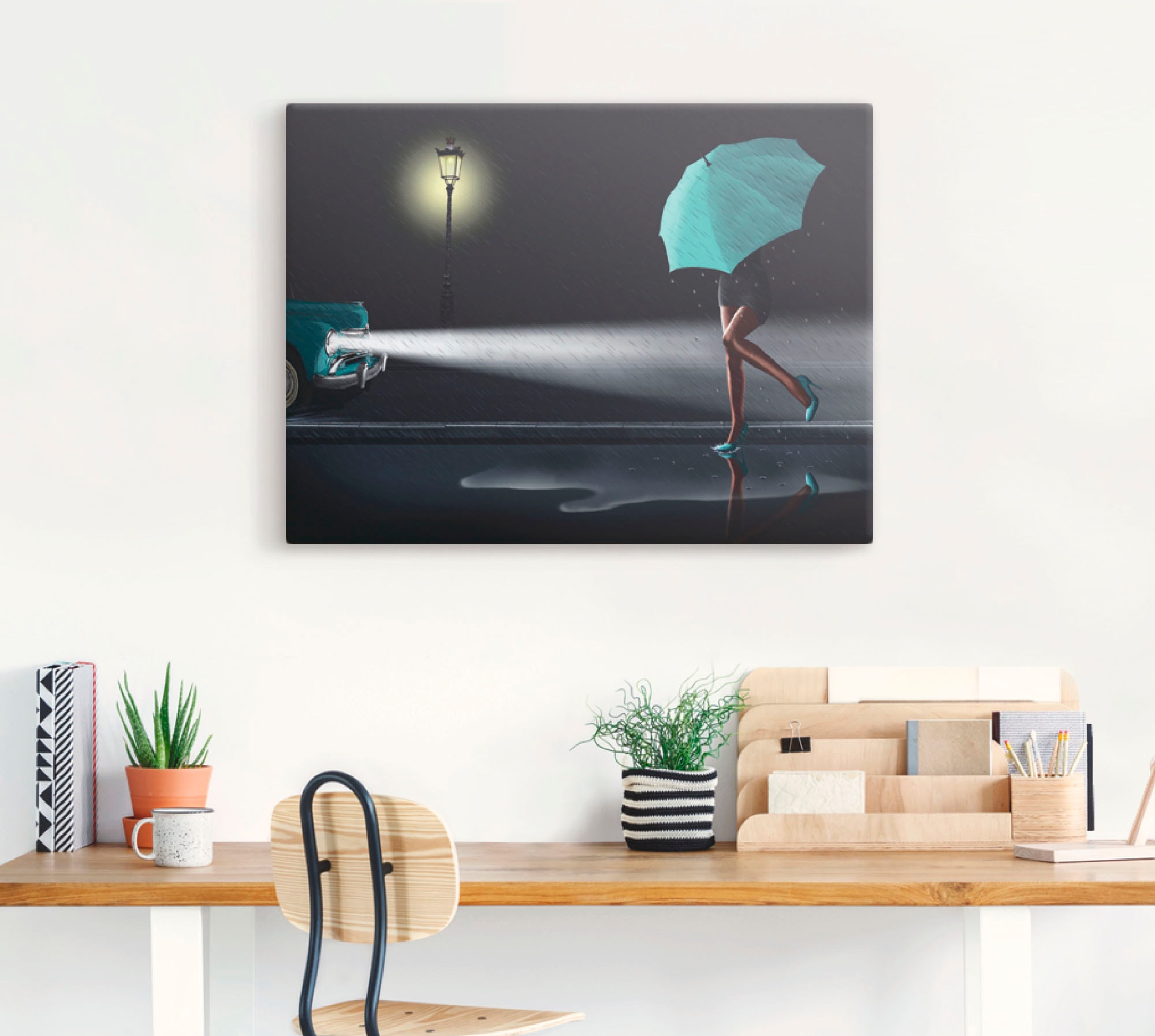 Artland Wandbild »Verregneter Tag 2«, Frau, (1 St.), als Leinwandbild, Poster in verschied. Größen