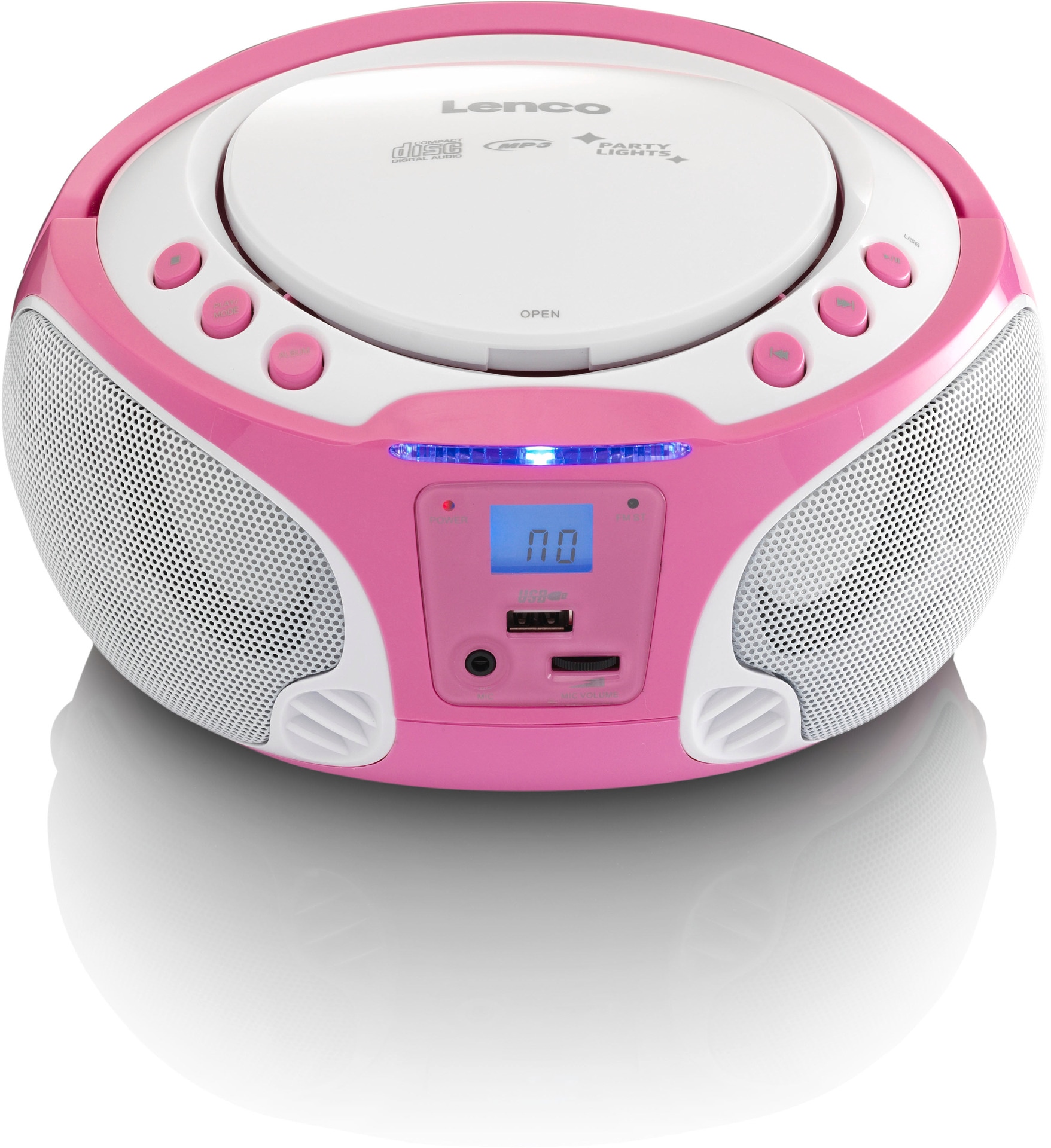 Lenco Boombox »SCD-650BU CD-Radio m. MP3, USB, Lichteffekt, Mikro«