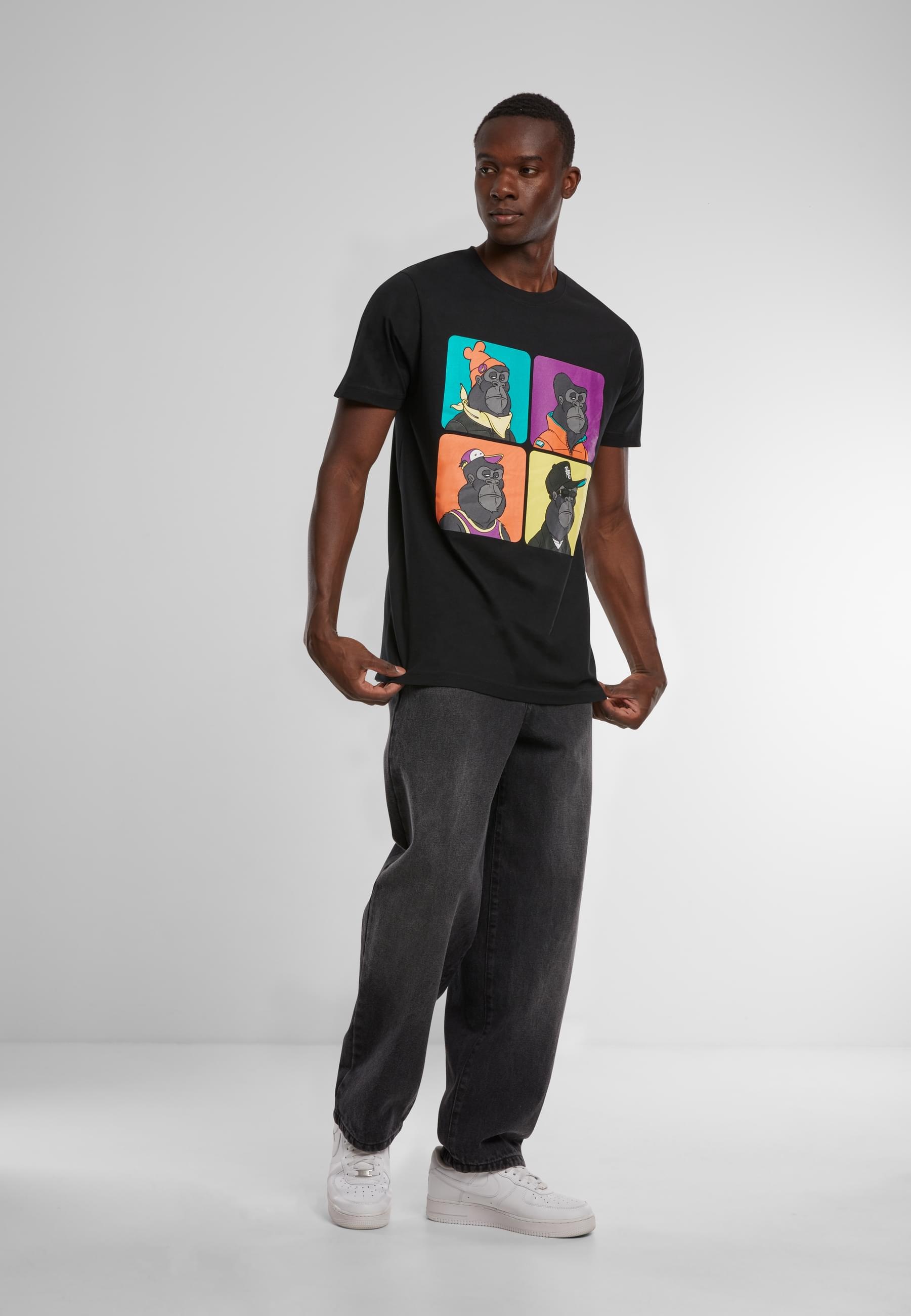 MisterTee Kurzarmshirt »MisterTee Herren Bored Gorilla Multi Tee«, (1 tlg.)