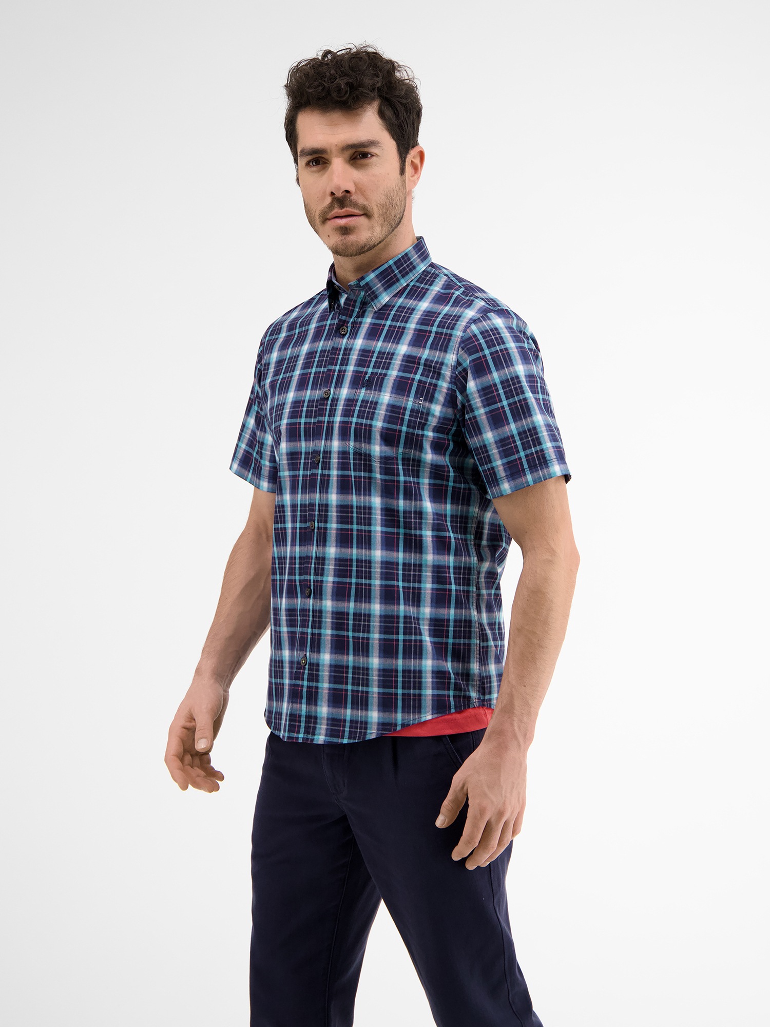 LERROS Kurzarmhemd »LERROS Halbarmhemd *Poplin Check*«