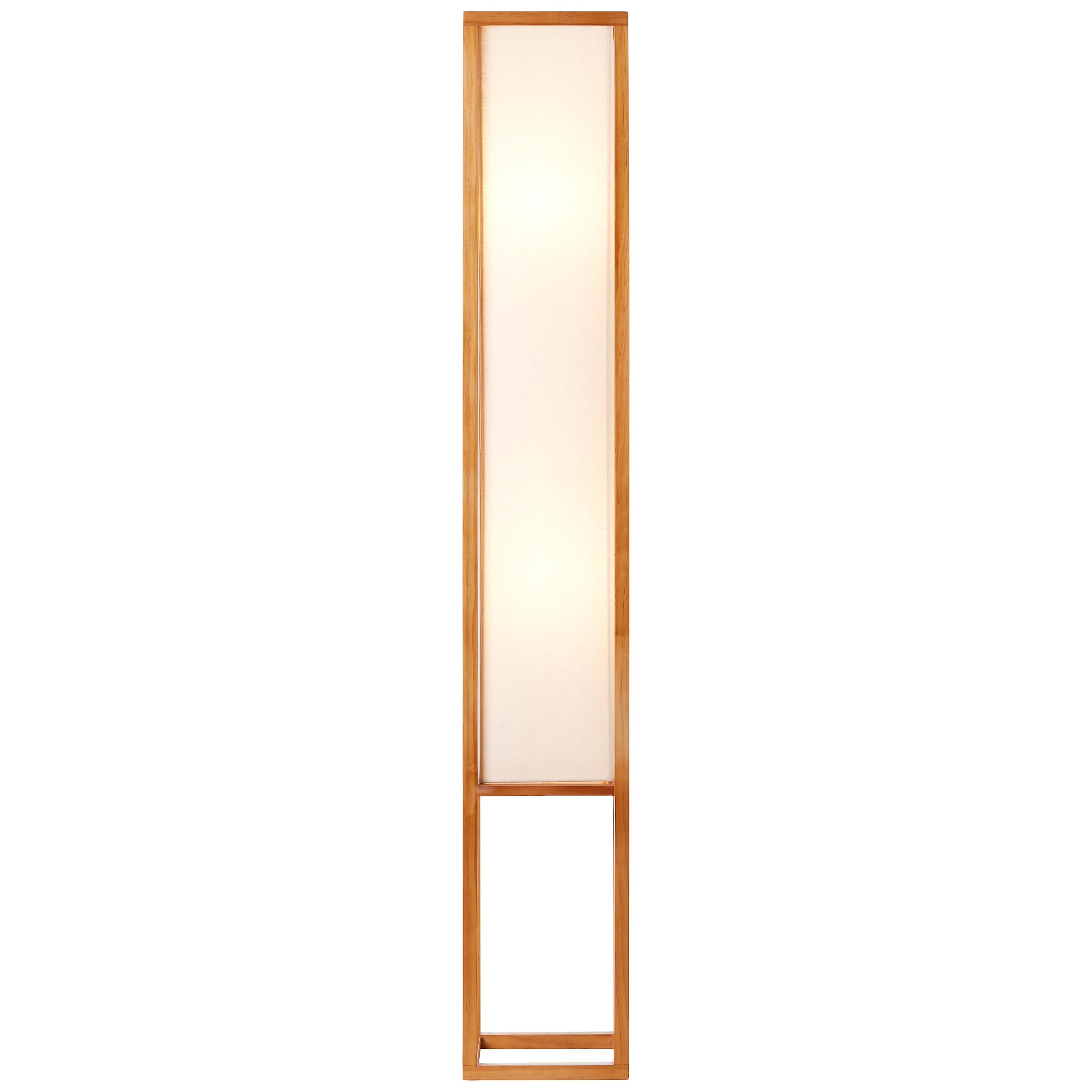 Brilliant Stehlampe »Seaside«, 1 flammig-flammig, Stoffschirm mit Holzrahmen, 120 x 19 x 19 cm, 2 x E27, natur/weiß
