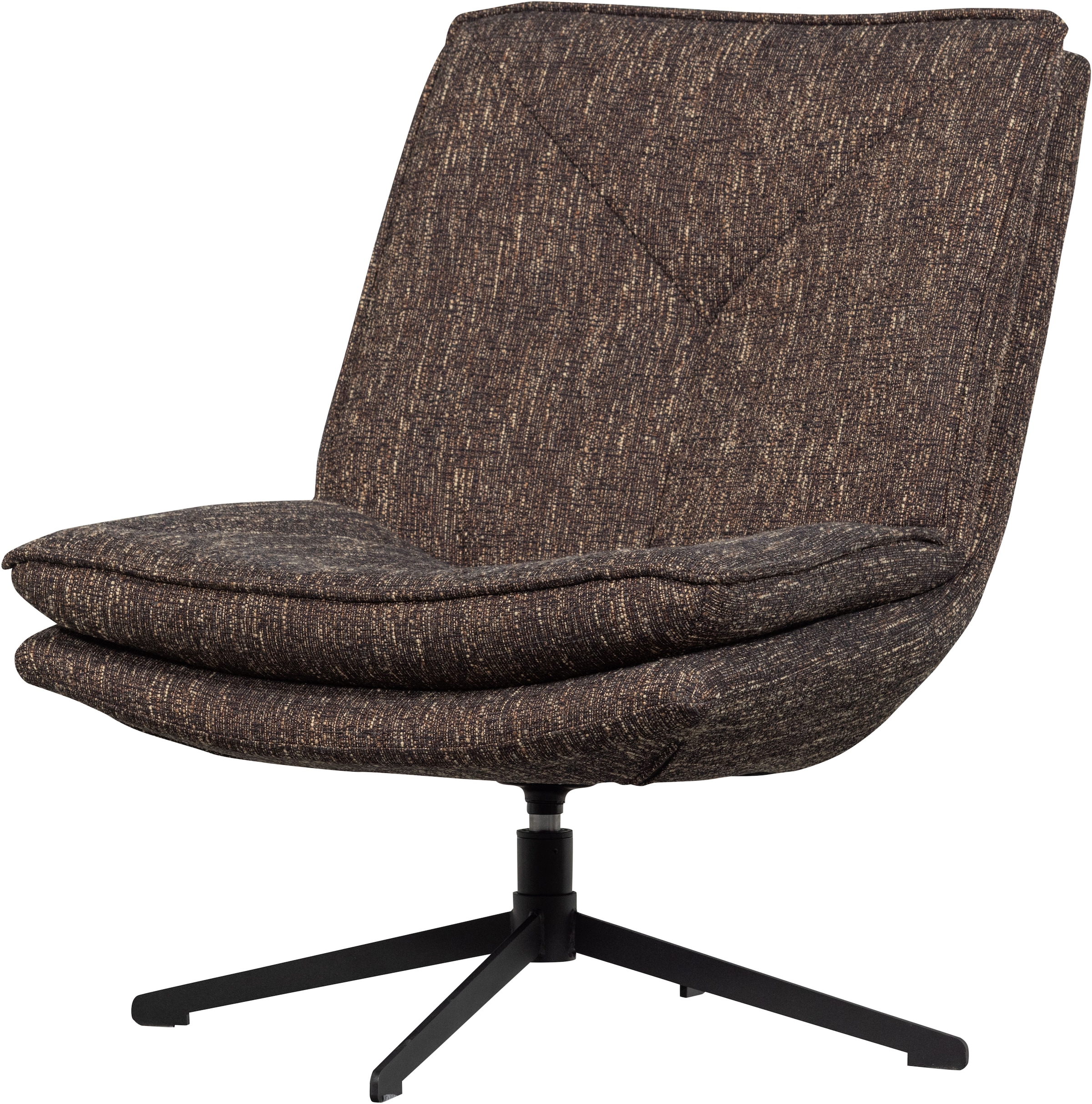 WOOOD Drehsessel »Milaro mit Fling-Melange-Bezug und Drehmechanismus B75 x T94 x H88 cm« Hohe Verschleißfestigkeit, Tragkraft 120 kg, mittlere Sitzhöhe