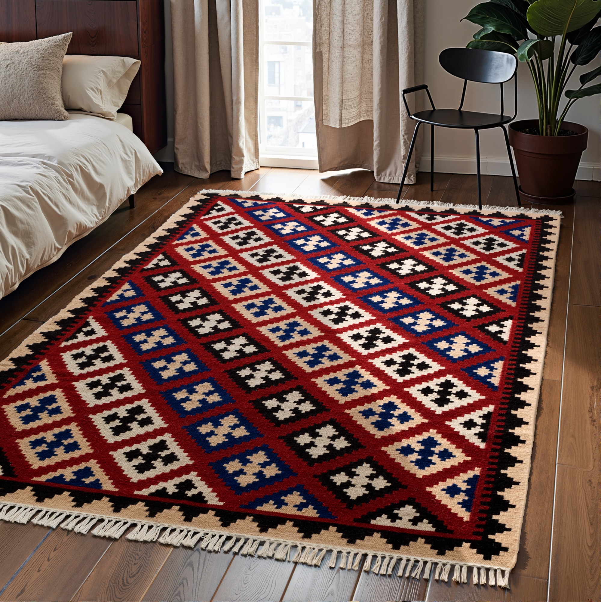 HANSE Home Teppich "Kelim Rami" rechteckig 3 mm Höhe Wolle, Baumwolle, Natu günstig online kaufen