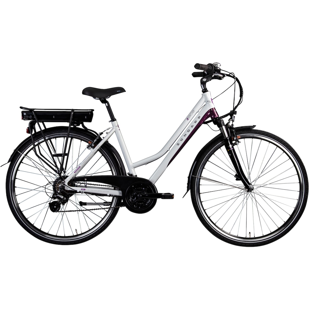 Zündapp E-Bike »Z802 Damen«, 21 Gang, Shimano, Altus RD-M310, Heckmotor 250 W