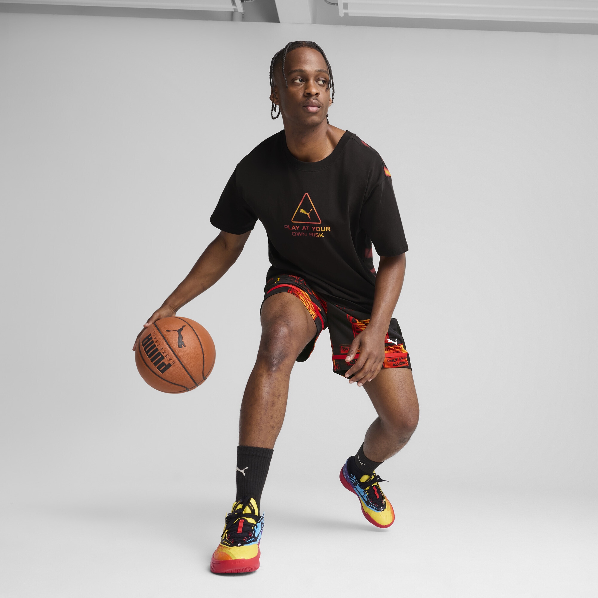 PUMA Trainingsshirt »Scoot Caution Boxy Basketball-T-Shirt Herren«