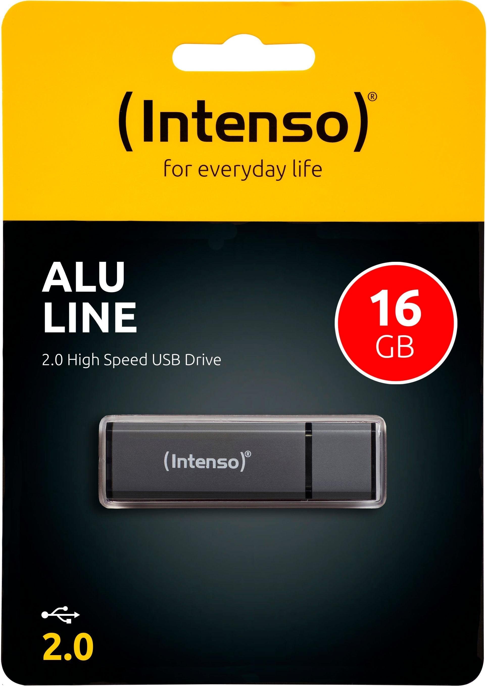 Intenso USB-Stick »Alu Line«, (USB 2.0 Lesegeschwindigkeit 28 MB/s)