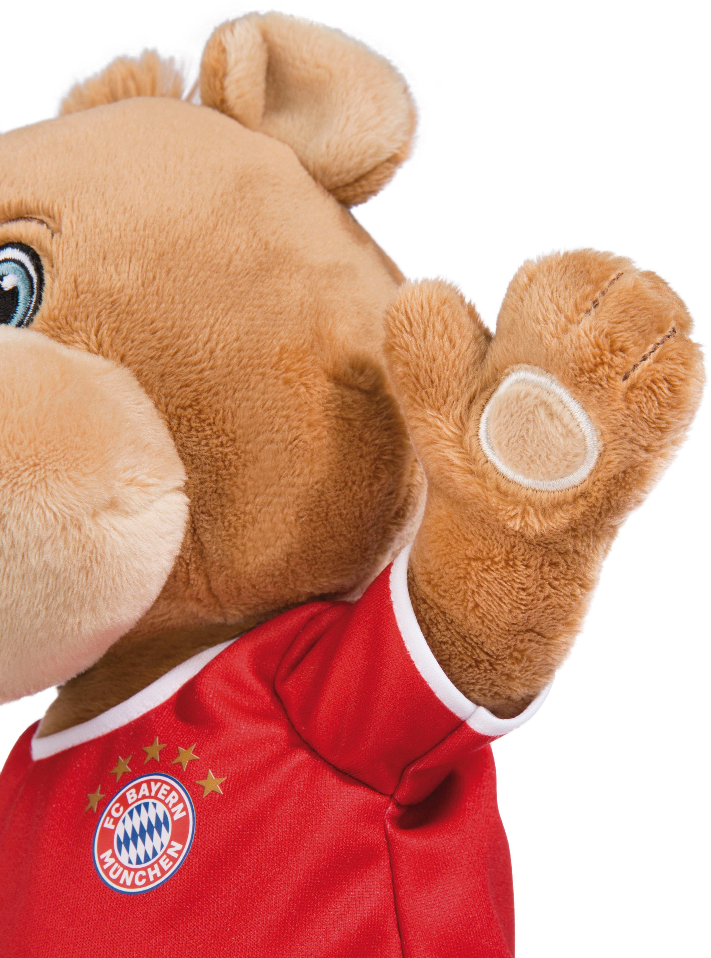 Nici Kuscheltier »FC BAYERN MÜNCHEN Bär Berni mit Trikot, 35 cm«, enthält recyceltes Material (Global Recycled Standard)