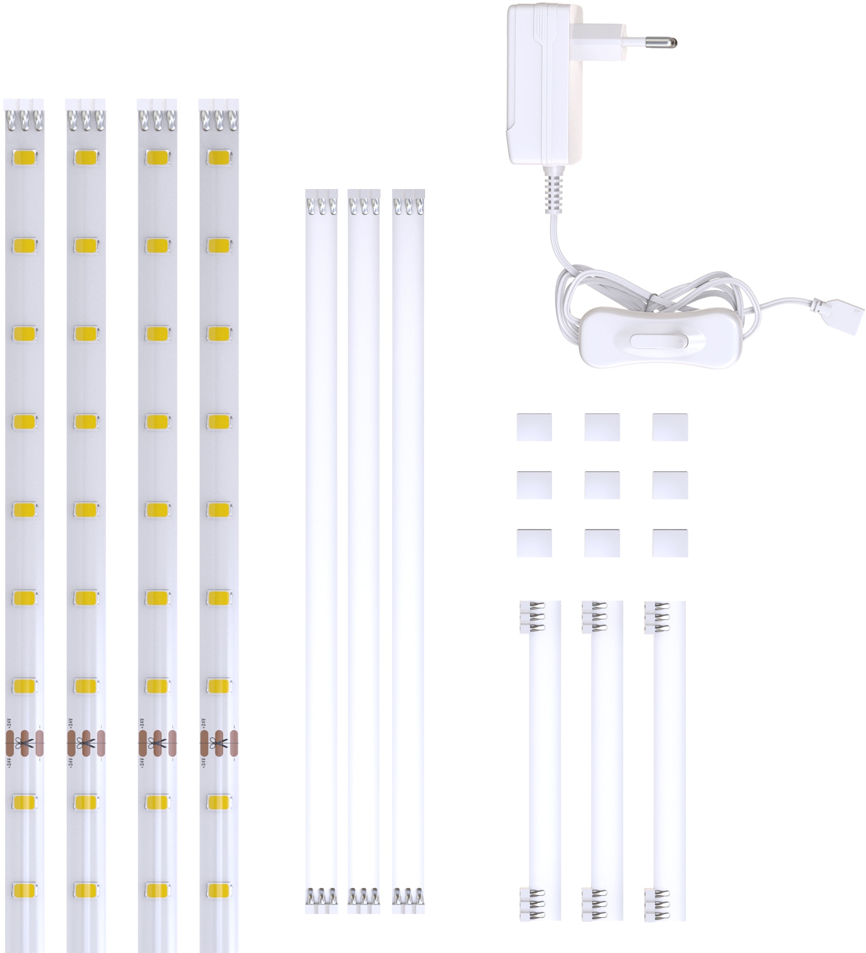 Verbinder LED Band BAUR inkl. | 2m »Lacerta«, Set bestellen 4 Streifen LED-Streifen Unterbauleuchte B.K.Licht