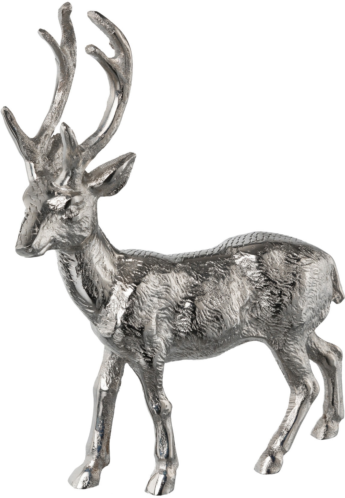 Creativ deco Weihnachtsfigur »Hirsch, Weihnachtsdeko«, aus glänzendem  Aluminium bestellen | BAUR