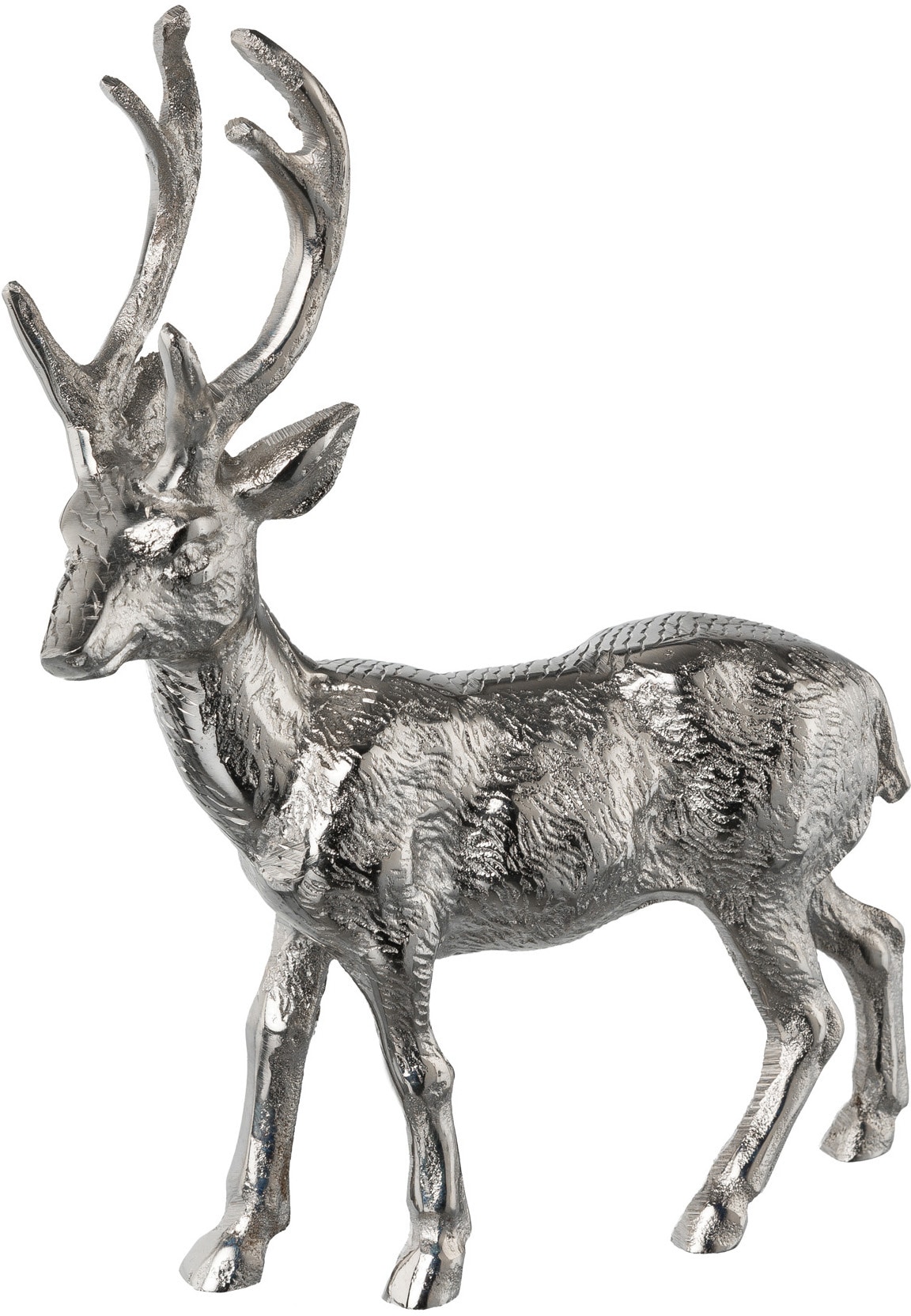 Weihnachtsdeko«, Weihnachtsfigur bestellen BAUR Creativ deco glänzendem Aluminium | »Hirsch, aus