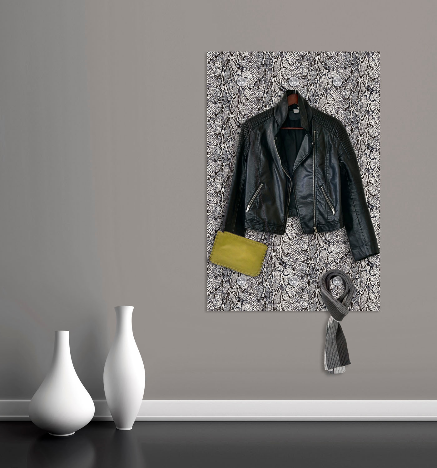 queence Garderobenleiste »Krokodil«, mit 6 Haken, 80 x 120 cm