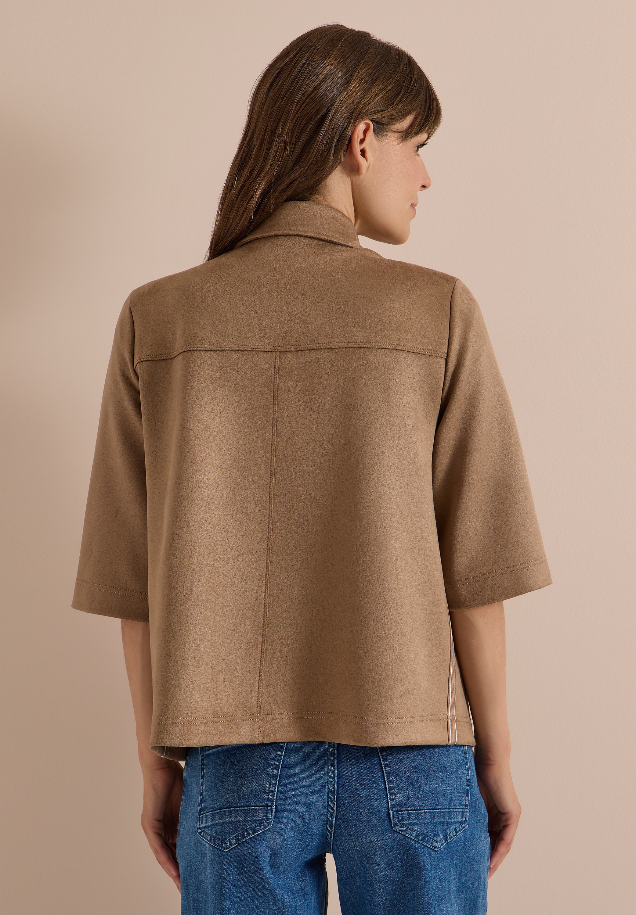 Cecil Hemdbluse in Velours-Optik