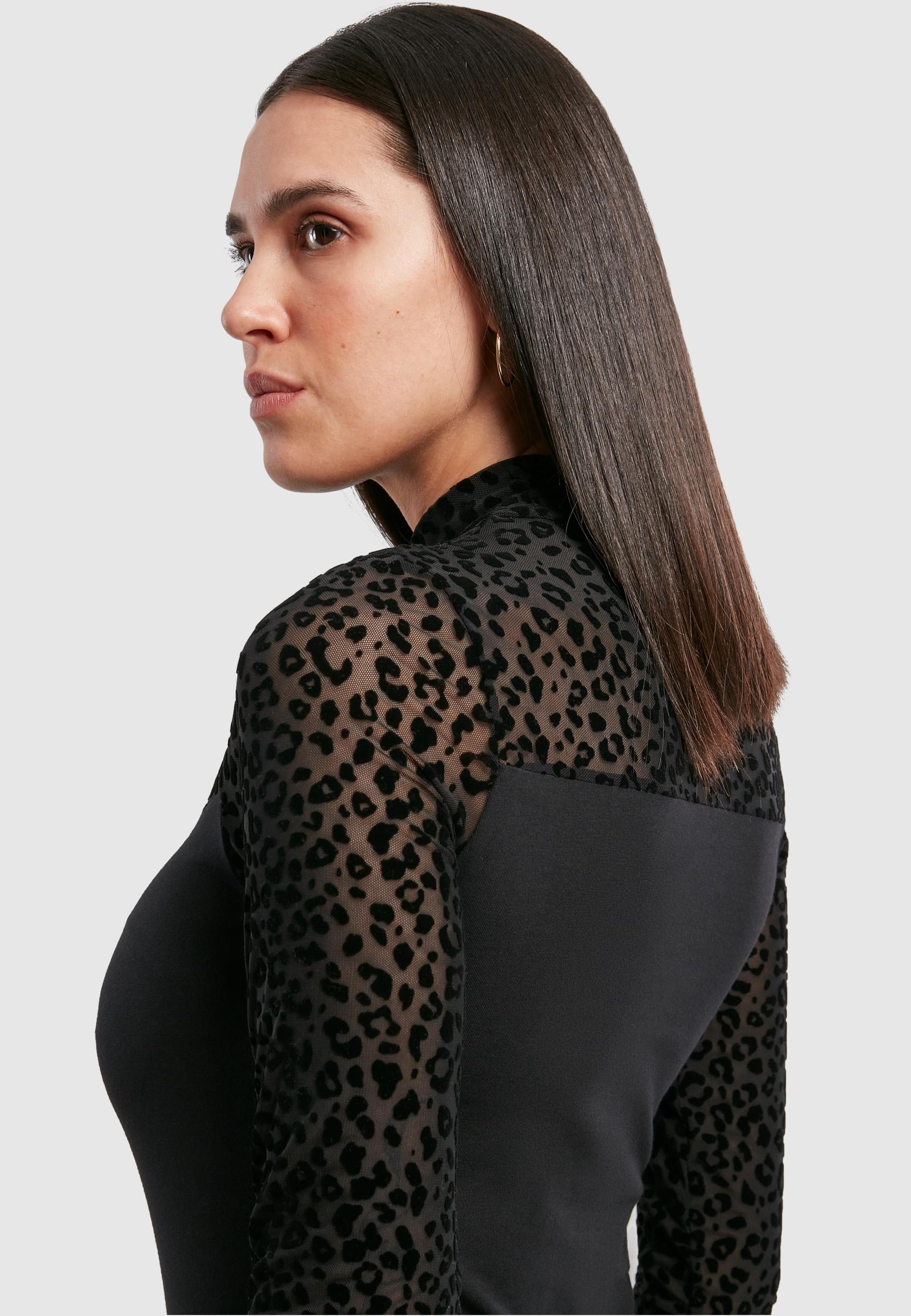 URBAN CLASSICS Shirtkleid »Urban Classics Damen Ladies Flock Lace Turtle Neck Dress«, (1 tlg.)