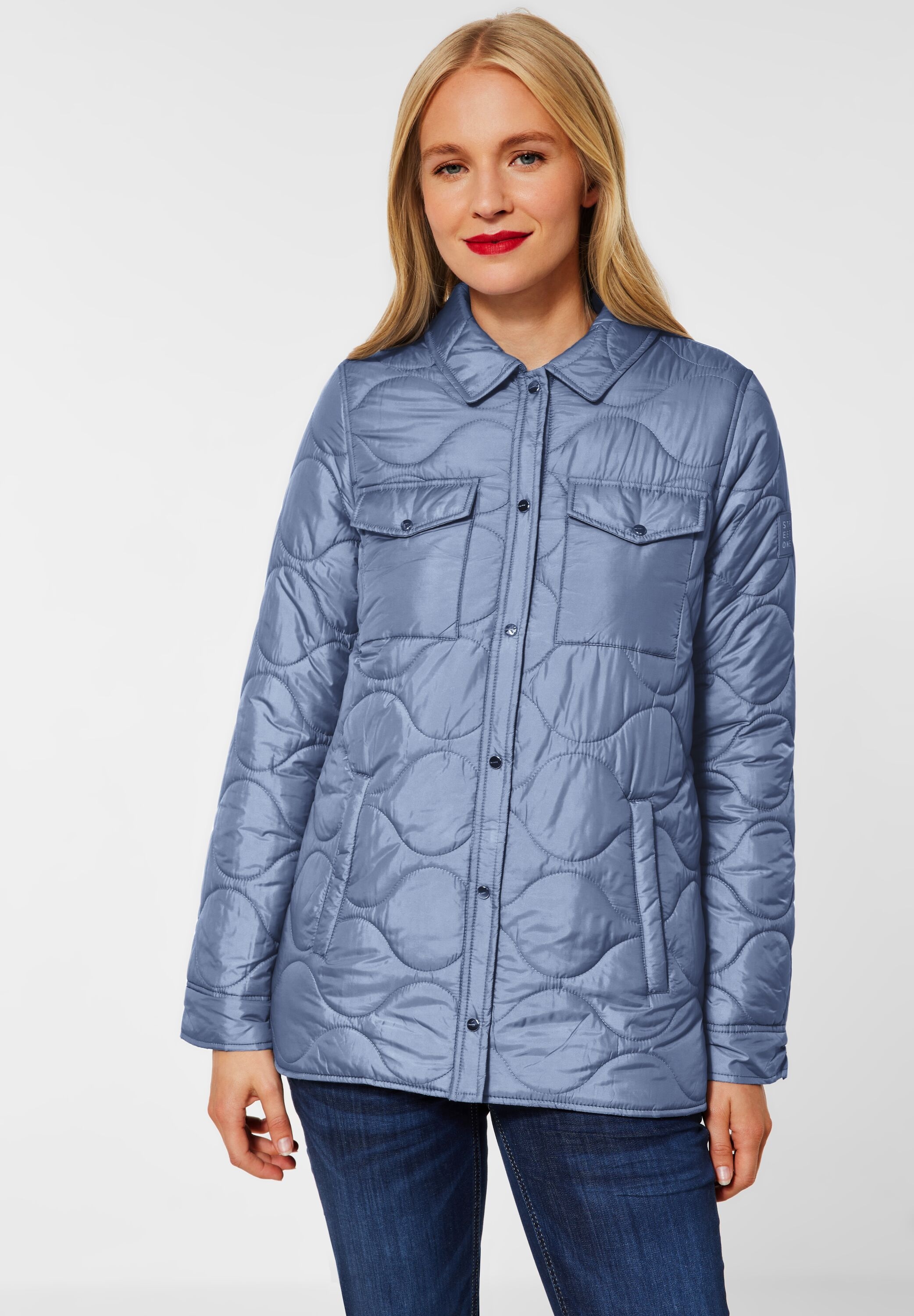 STREET ONE Steppjacke be Kapuze in Unifarbe