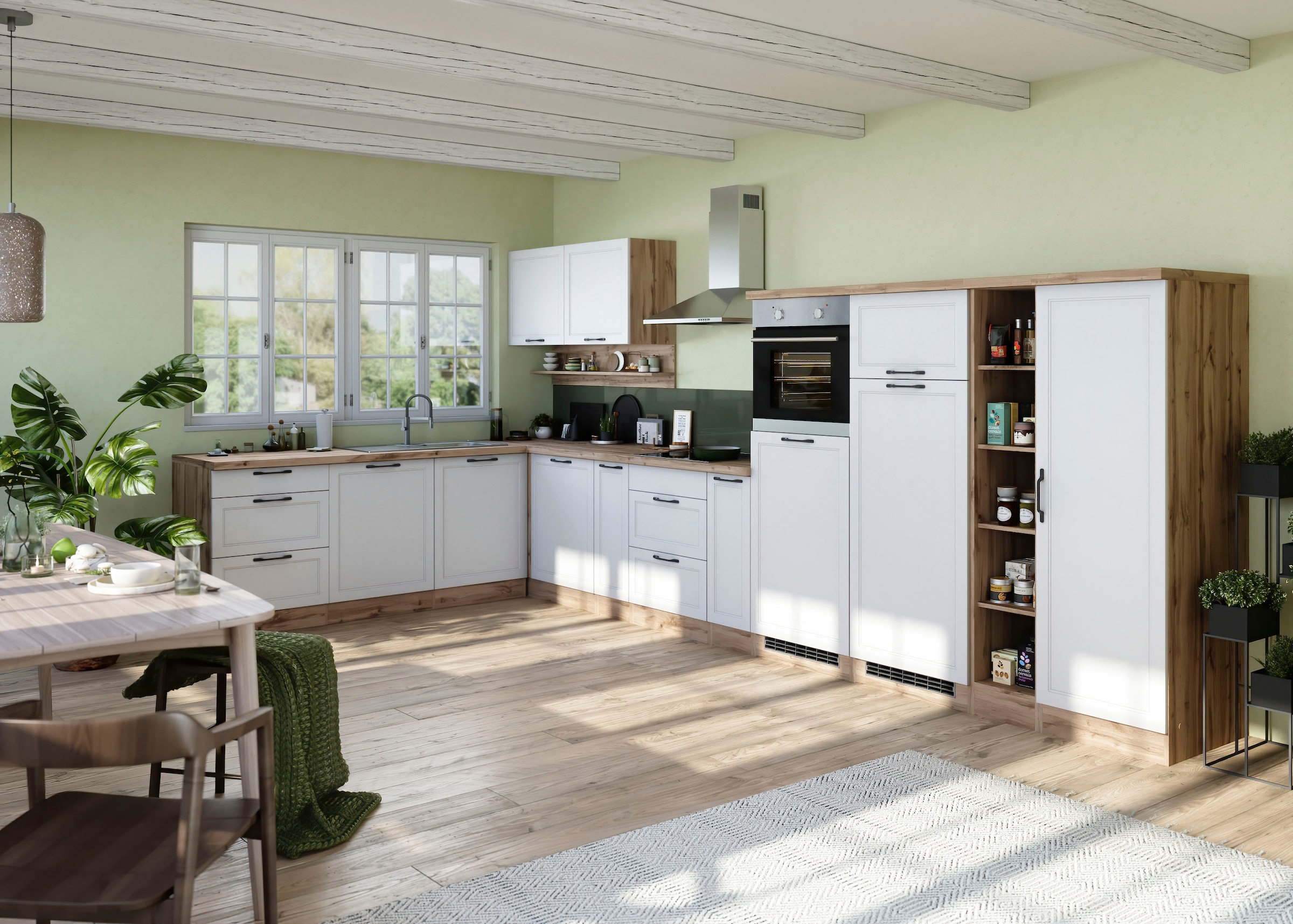KOCHSTATION Winkelküche »KS-Lana«, Stellbreite 240/440 cm, wahlweise mit E-Geräten