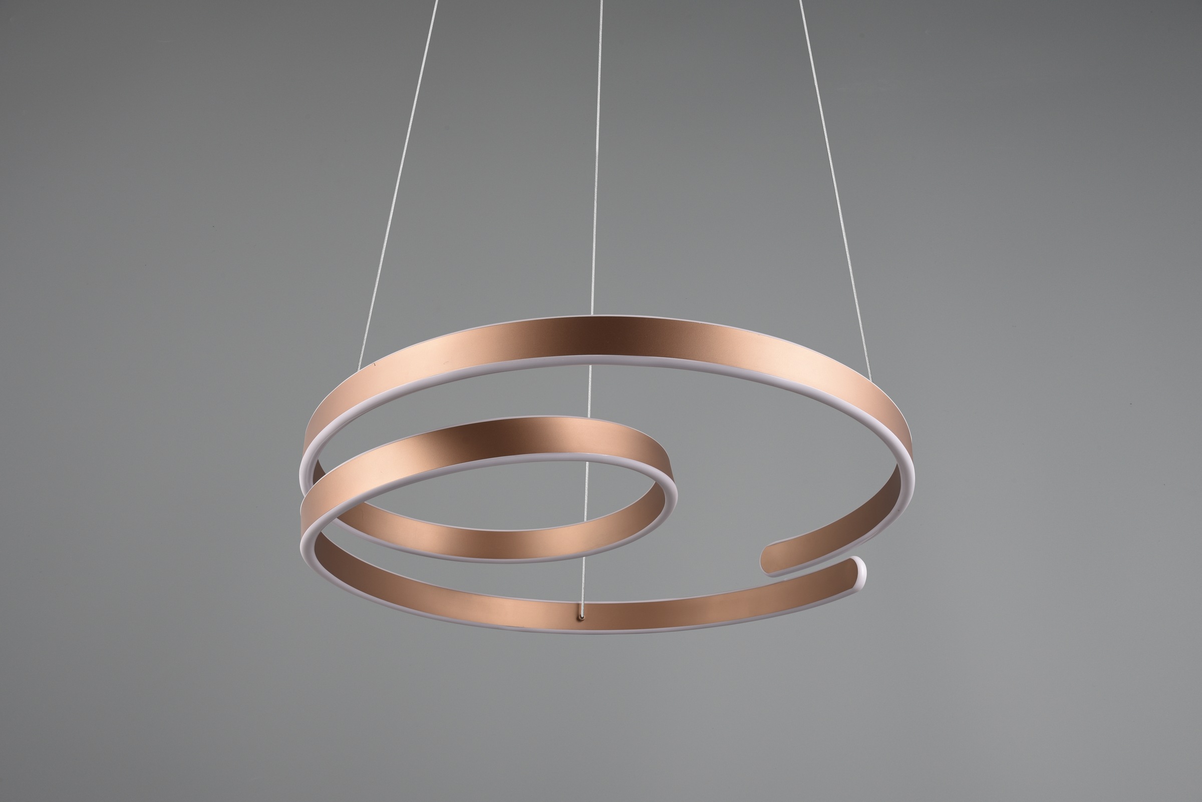 TRIO Leuchten LED Pendelleuchte »MARNIE, spiralförmige LED Hängelampe indirektes Licht warmweiß 3000K« LED-Board 1 Stk. Warmweiß 8000 Lumen höhenverstellbar 3 Stufen dimmbar Hängeleuchte Esszimmer