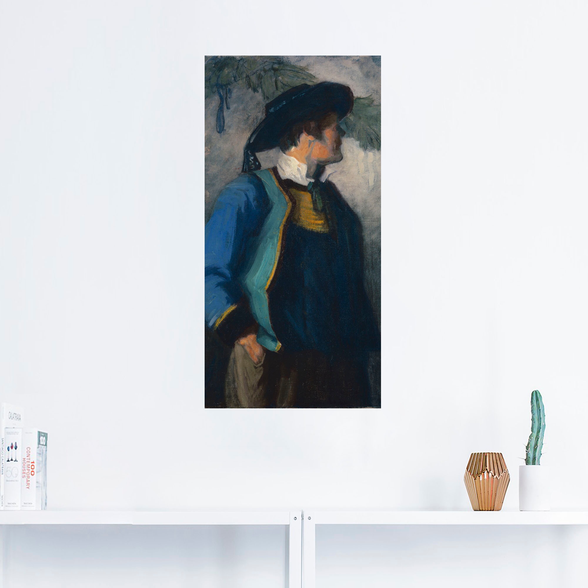 Artland Wandbild »Selbstportrait in bretonischer Tracht Ca«, Mann, (1 St.), als Leinwandbild, Wandaufkleber oder Poster in versch. Größen