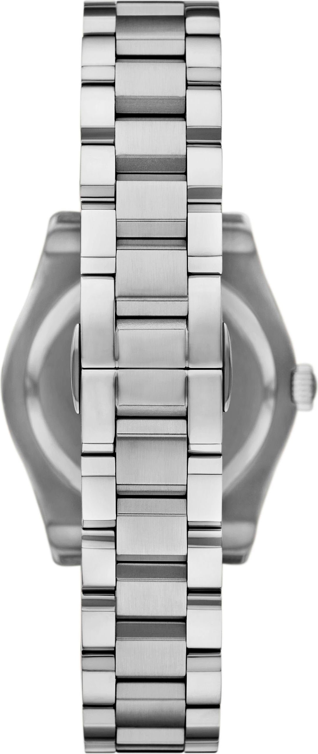 Emporio Armani Quarzuhr, Armbanduhr, Damenuhr, Edelstahlarmband, analog, Tag